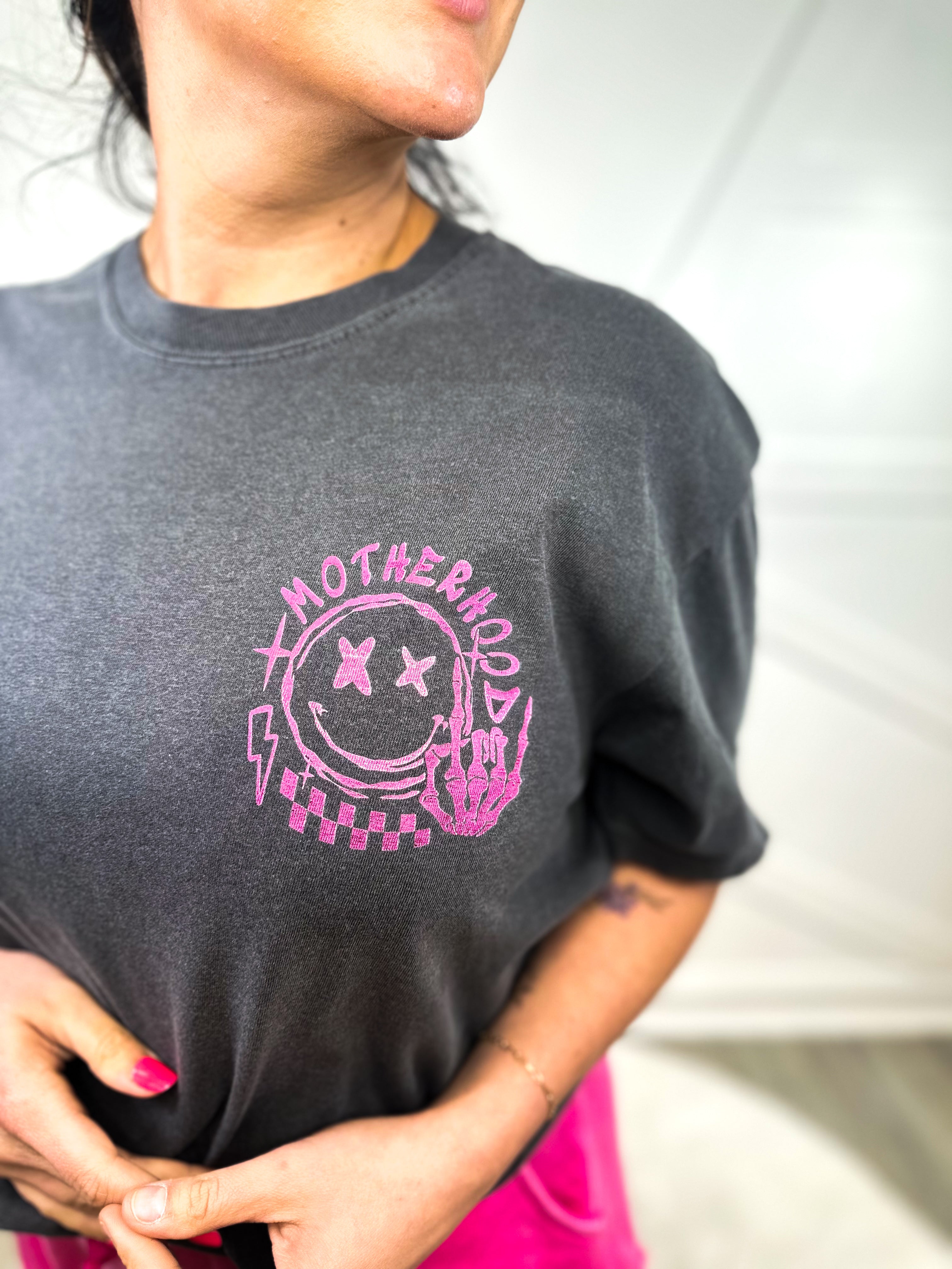 Foil Motherhood Graphic Tee-130 Graphic Tees-Heathered Boho-Heathered Boho Boutique, Women's Fashion and Accessories in Palmetto, FL