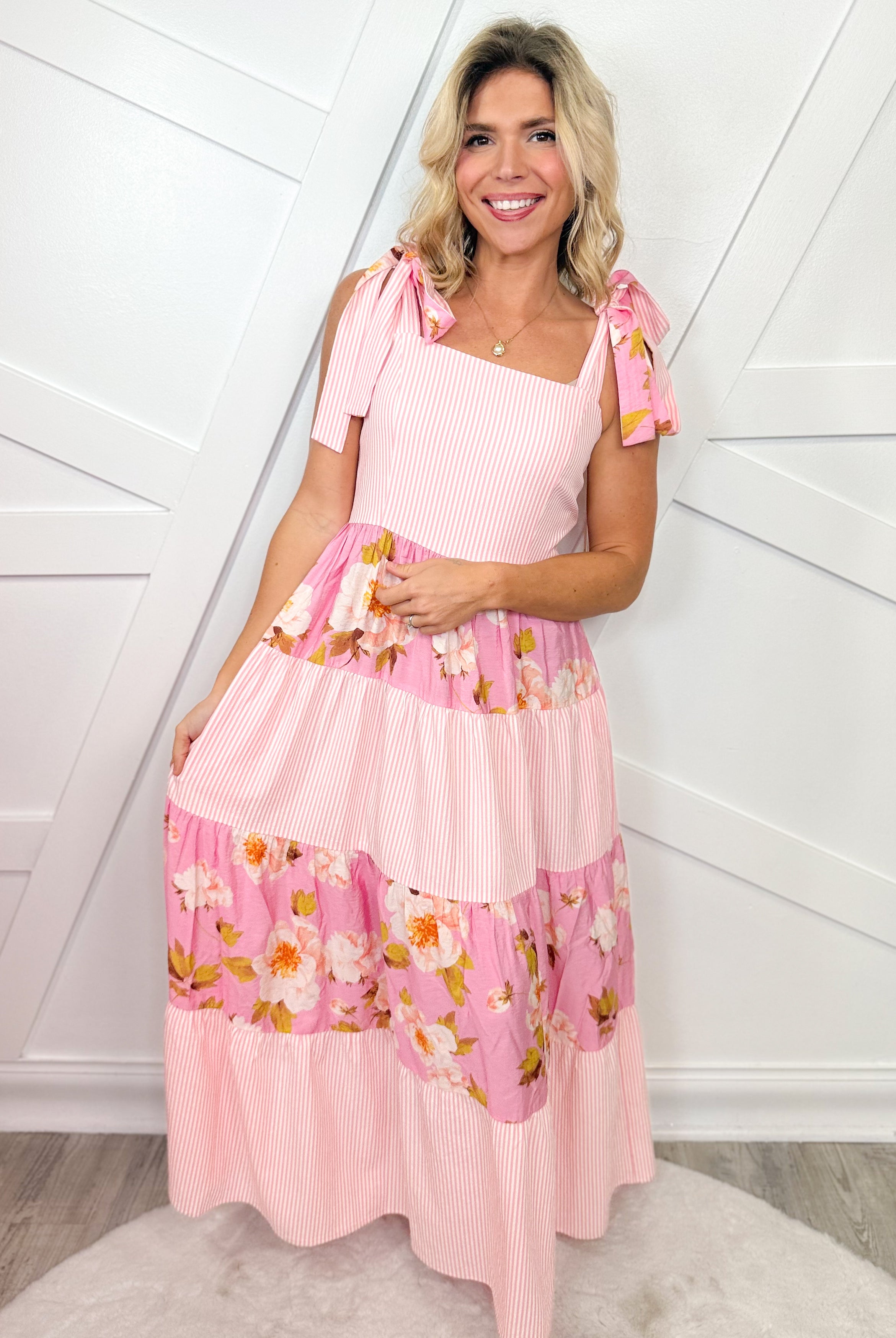 Prettier Than Ever Dress-230 Dresses/Jumpsuits/Rompers-oddi-Heathered Boho Boutique, Women's Fashion and Accessories in Palmetto, FL