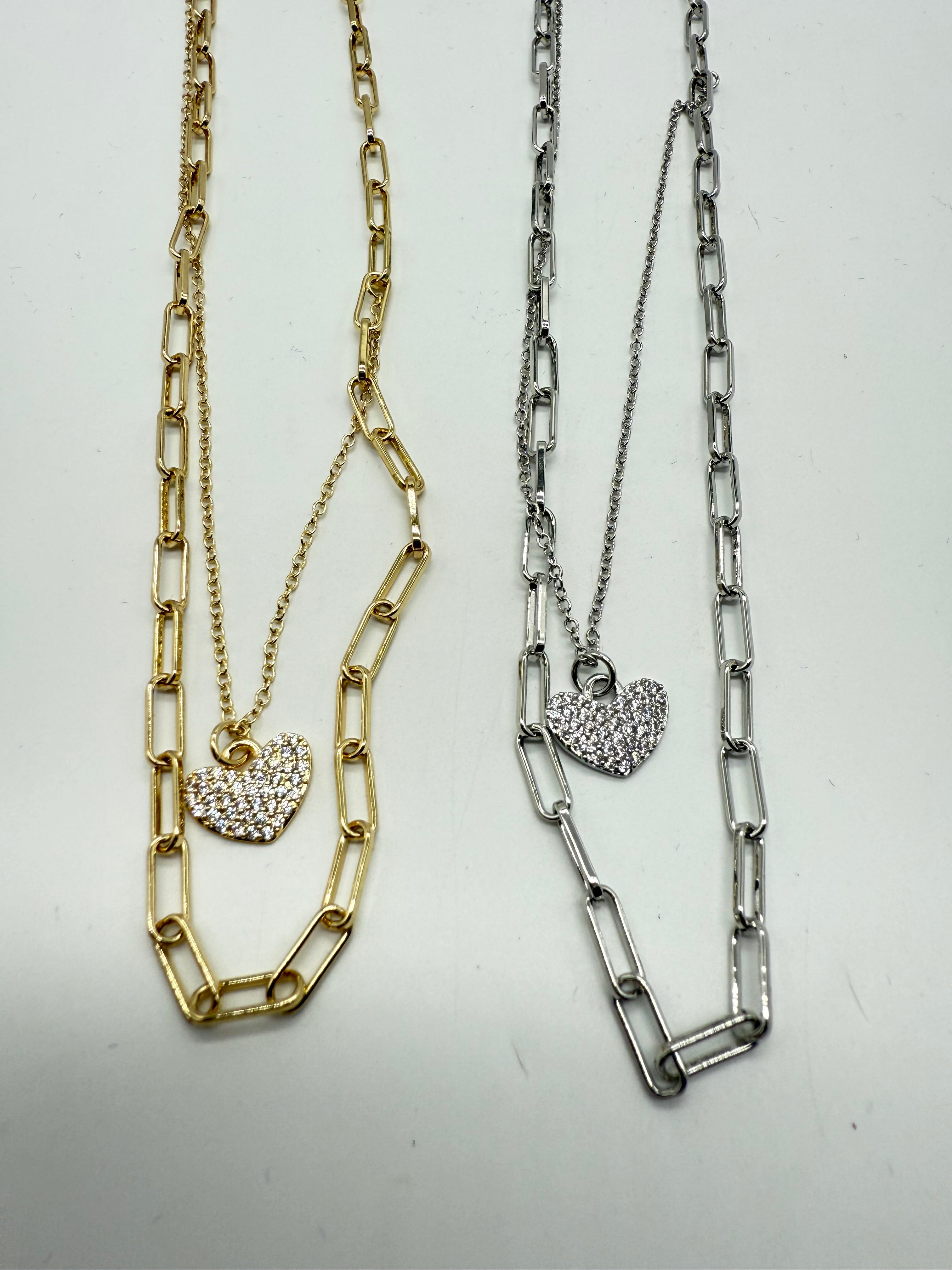A Little Layered Love Necklace-310 Jewelry-Joseph Anthony NY, Inc-Heathered Boho Boutique, Women's Fashion and Accessories in Palmetto, FL