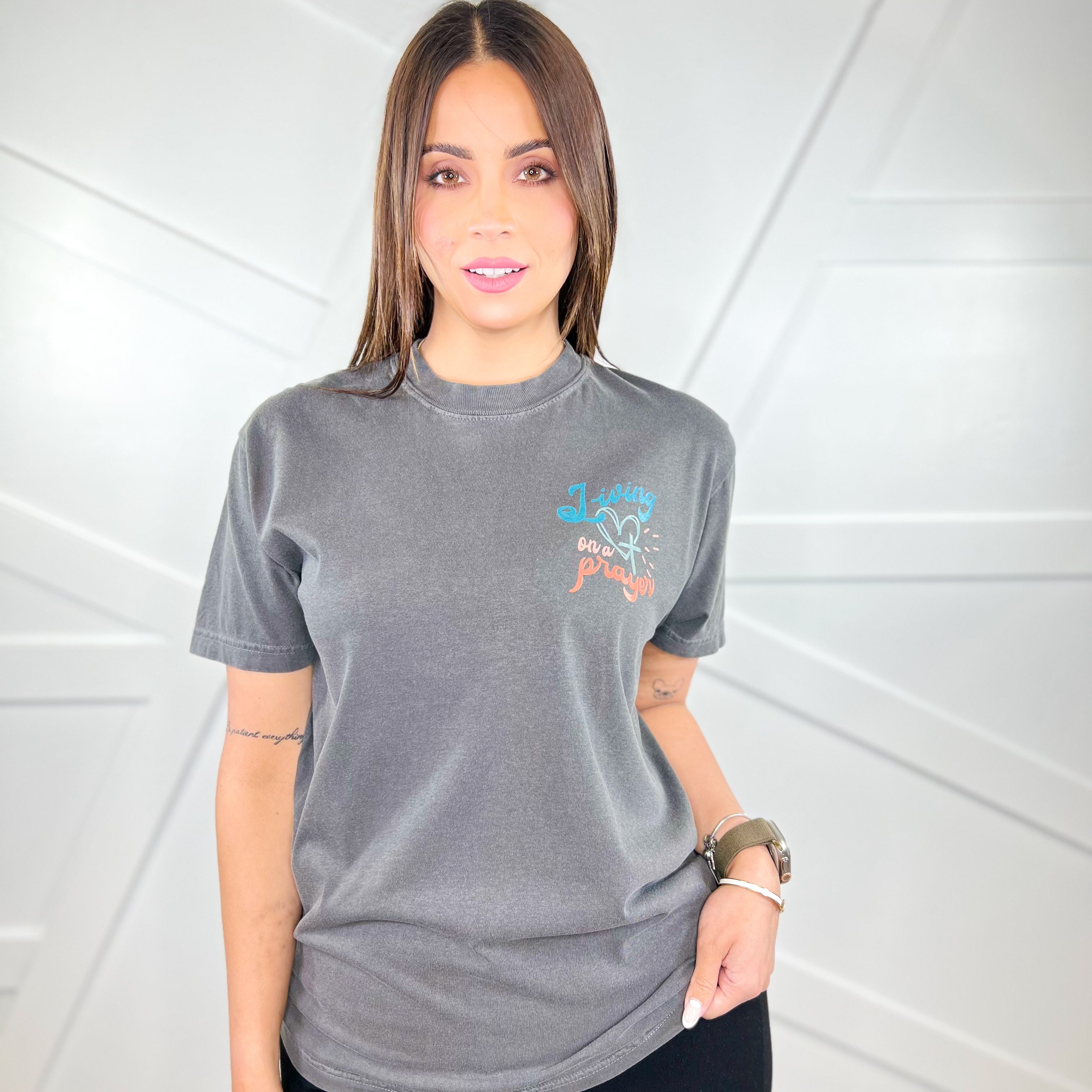 Serenity Prayer Graphic Tee-130 Graphic Tees-Heathered Boho-Heathered Boho Boutique, Women's Fashion and Accessories in Palmetto, FL