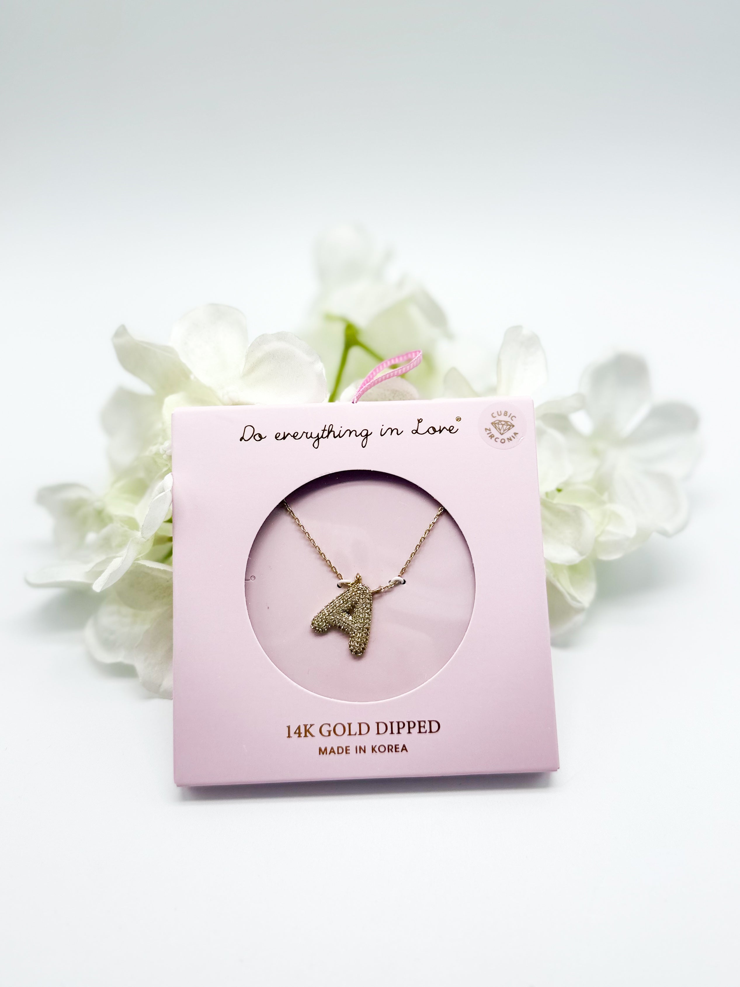 CZ Initial Necklace-310 Jewelry-KW fashion-Heathered Boho Boutique, Women's Fashion and Accessories in Palmetto, FL