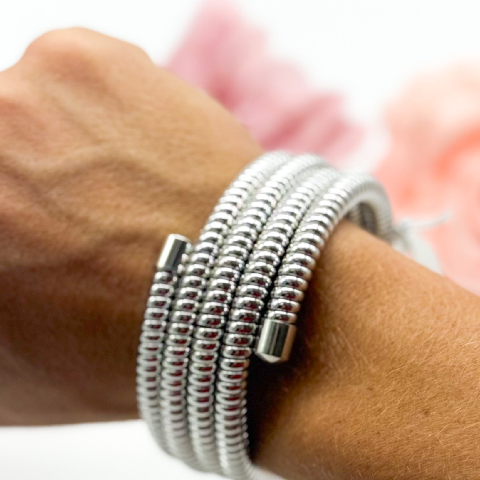 Quadruple Coil Chain Cuff-310 Jewelry-RM Manufacturing-Heathered Boho Boutique, Women's Fashion and Accessories in Palmetto, FL