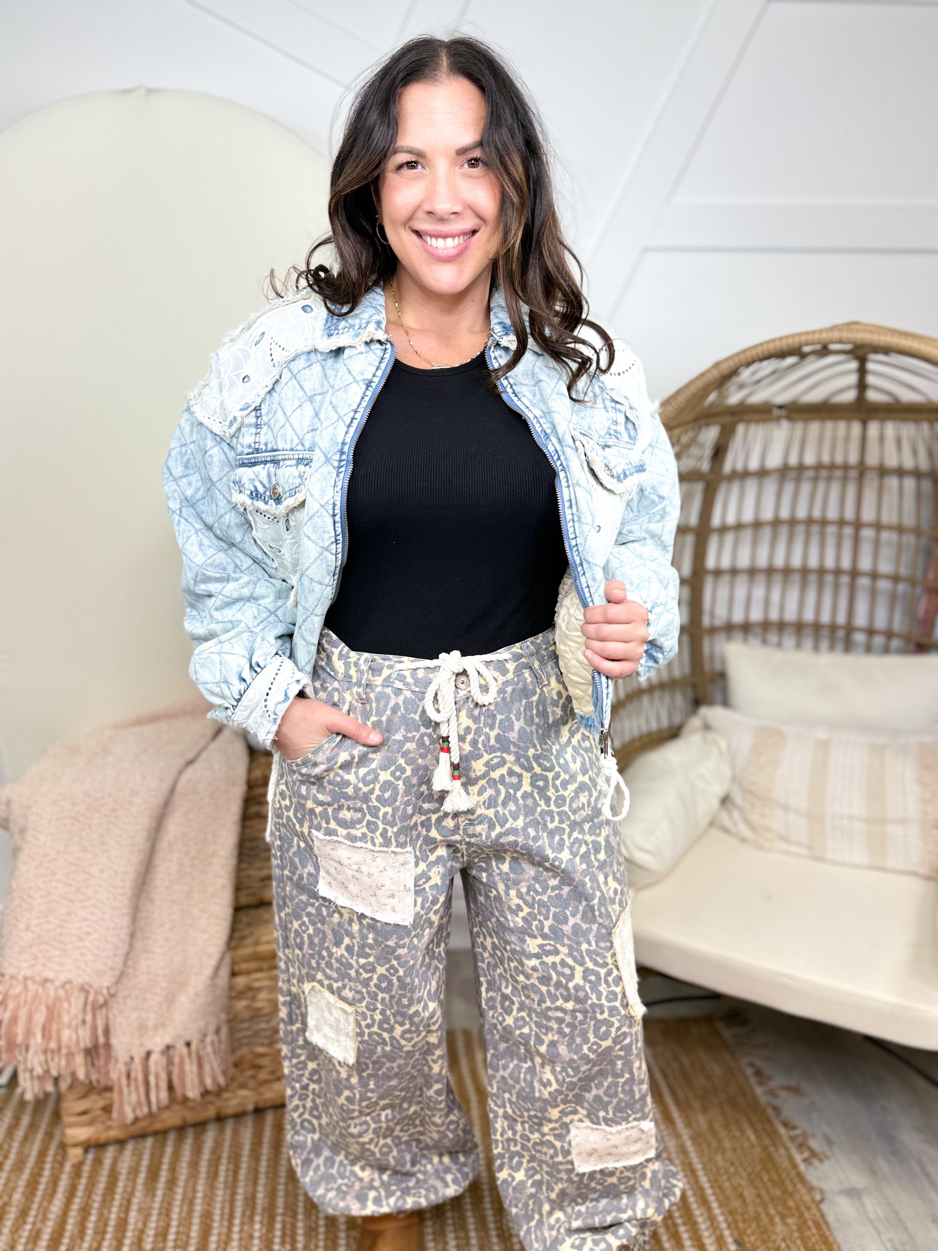 Leave It To Leopard Pants-150 PANTS-Pol-Heathered Boho Boutique, Women's Fashion and Accessories in Palmetto, FL