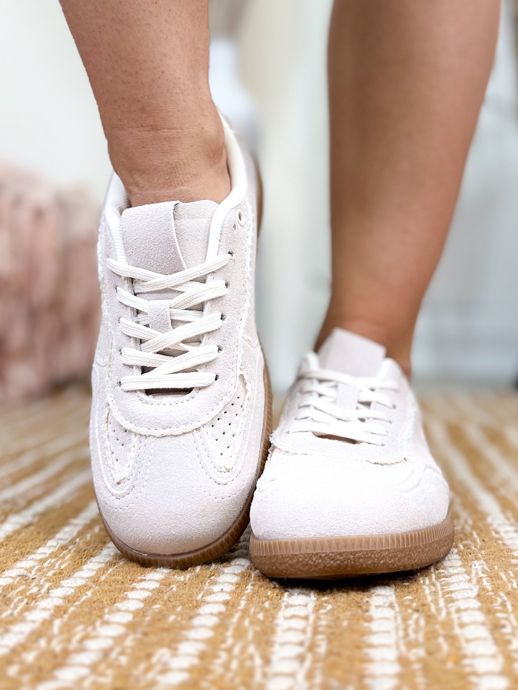 Babygirl Sneakers- Beige Grey-350 SHOES-Azarayah-Heathered Boho Boutique, Women's Fashion and Accessories in Palmetto, FL