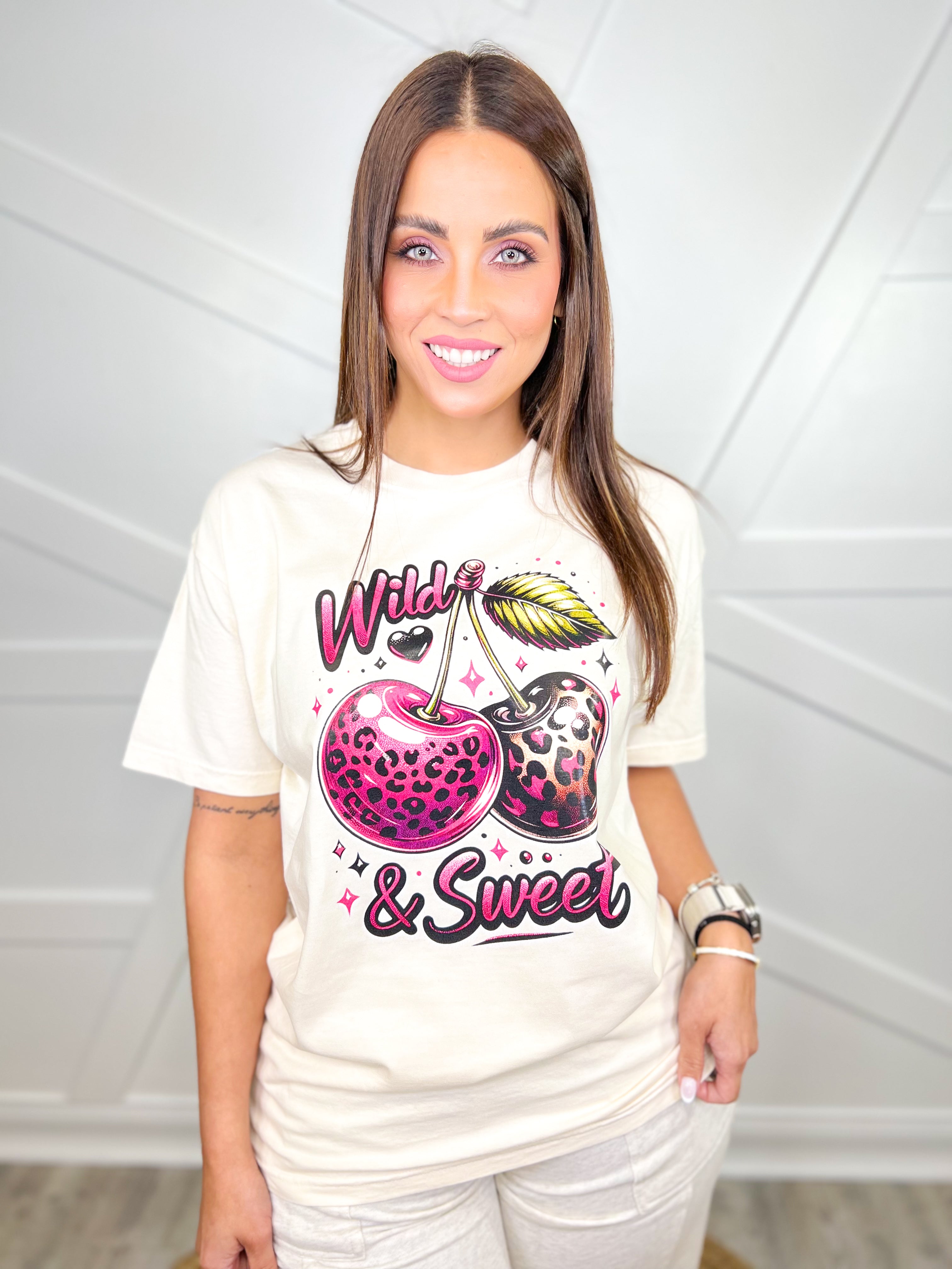 Wild & Sweet Graphic Tee-130 Graphic Tees-Heathered Boho-Heathered Boho Boutique, Women's Fashion and Accessories in Palmetto, FL