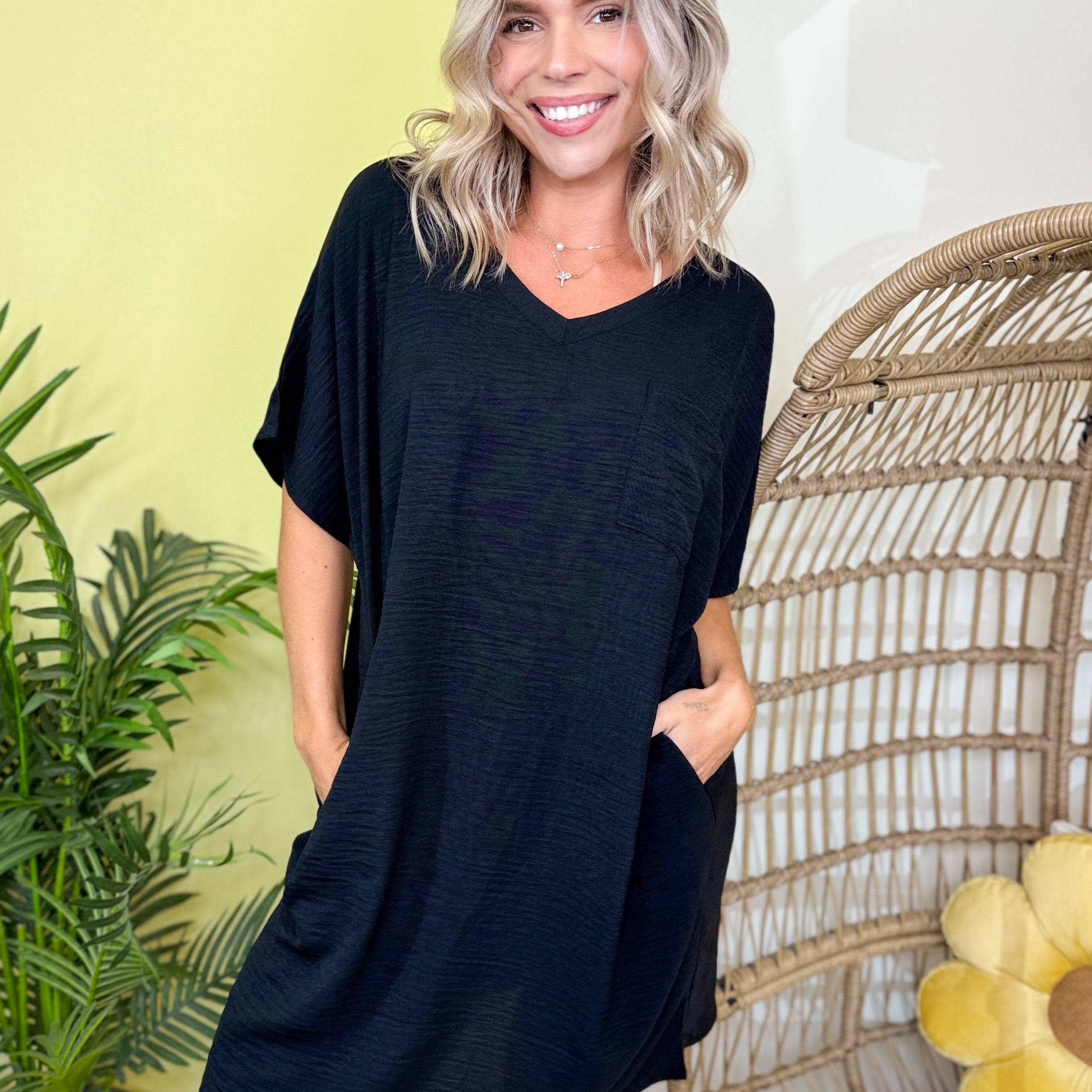 Breezy Bliss Dress-230 DRESSES/JUMPSUITS/ROMPERS-ZENANA-Heathered Boho Boutique, Women's Fashion and Accessories in Palmetto, FL