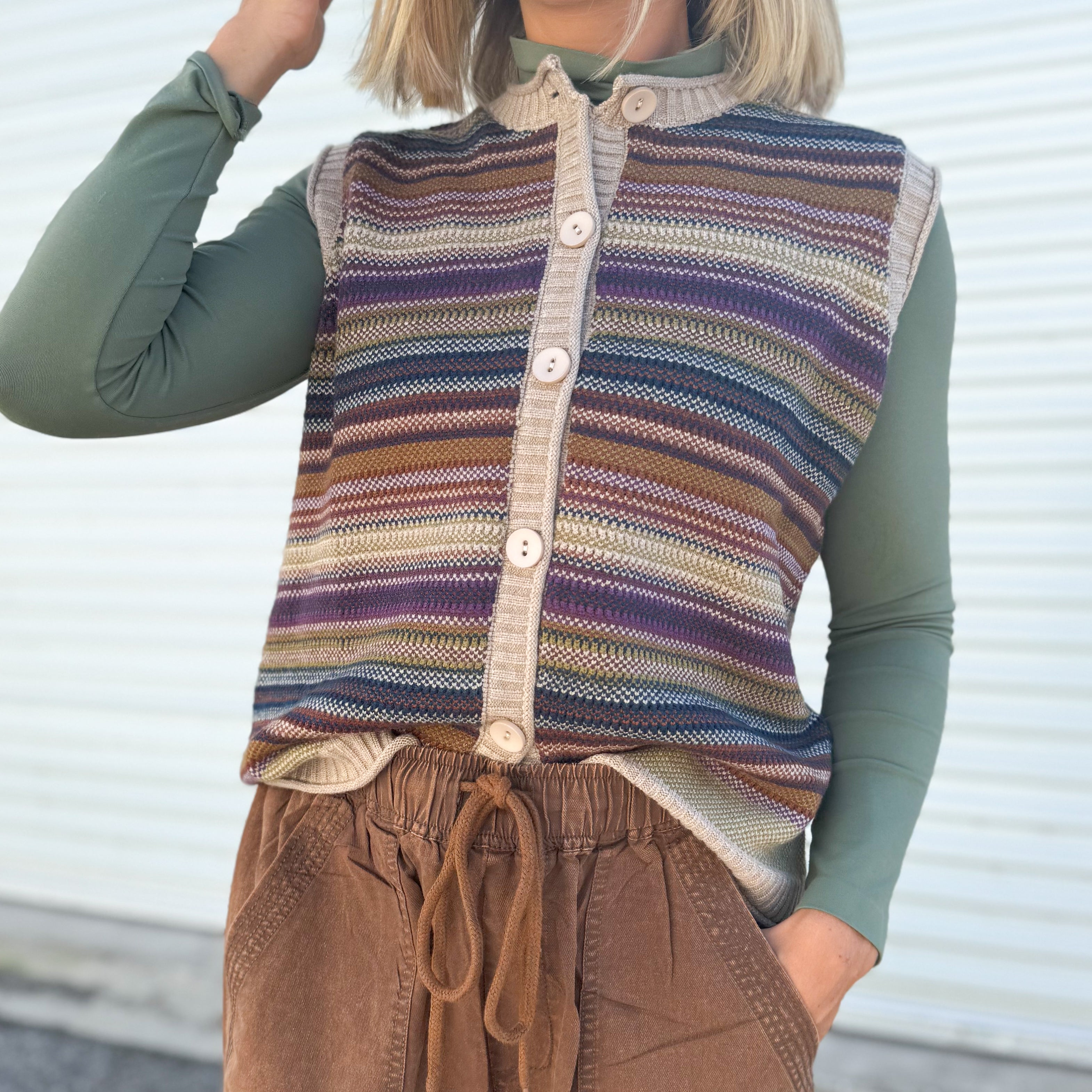 Be Present Vest Top-110 SHORT SLEEVE TOP-Davi & Dani-Heathered Boho Boutique, Women's Fashion and Accessories in Palmetto, FL