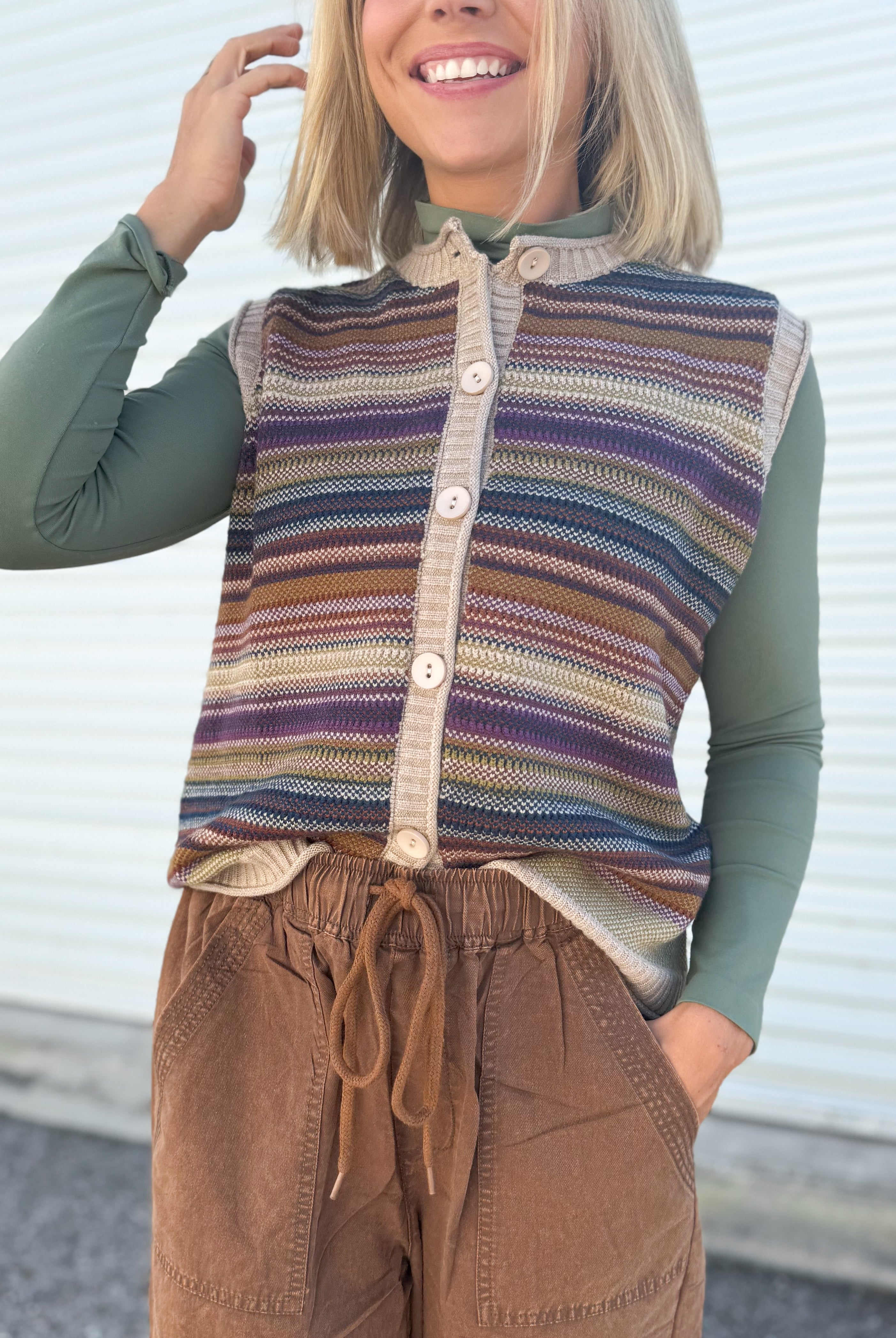 Be Present Vest Top-110 SHORT SLEEVE TOP-Davi & Dani-Heathered Boho Boutique, Women's Fashion and Accessories in Palmetto, FL