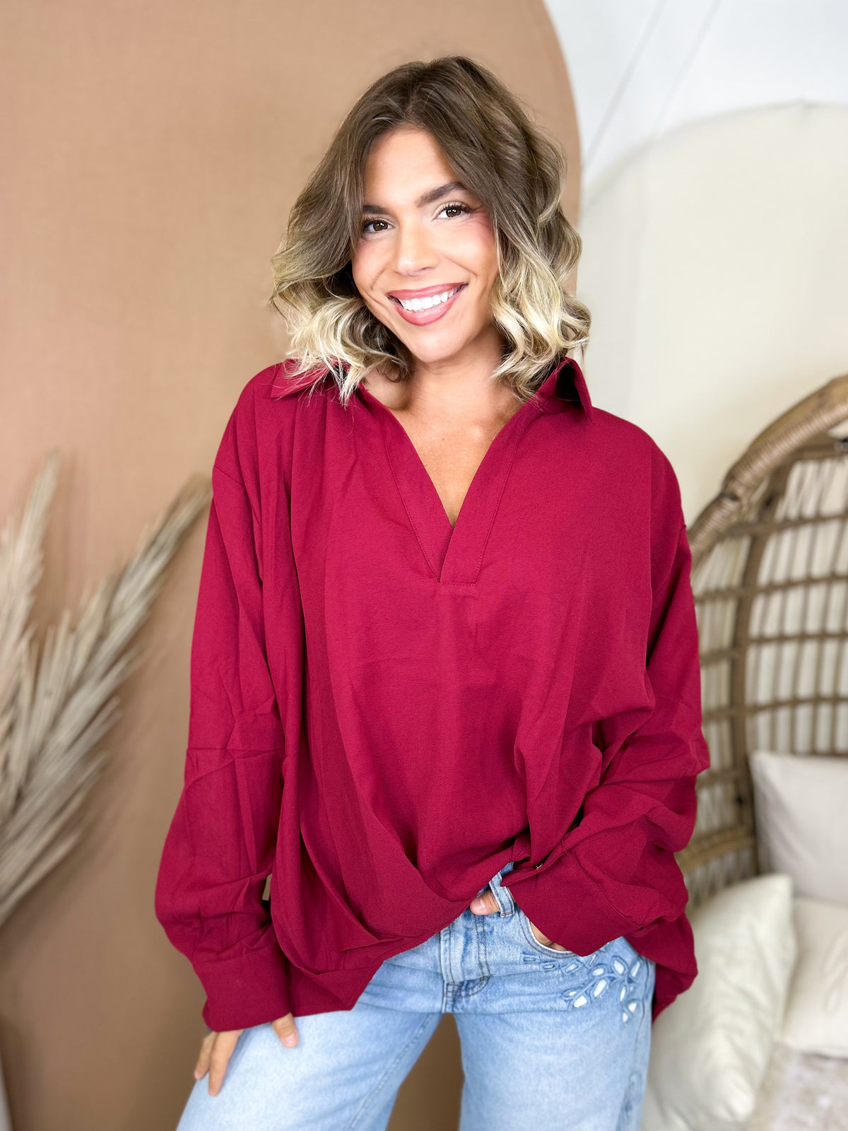 The High Low Honey Top-120 LONG SLEEVE TOPS-STITCH & CO-Heathered Boho Boutique, Women's Fashion and Accessories in Palmetto, FL