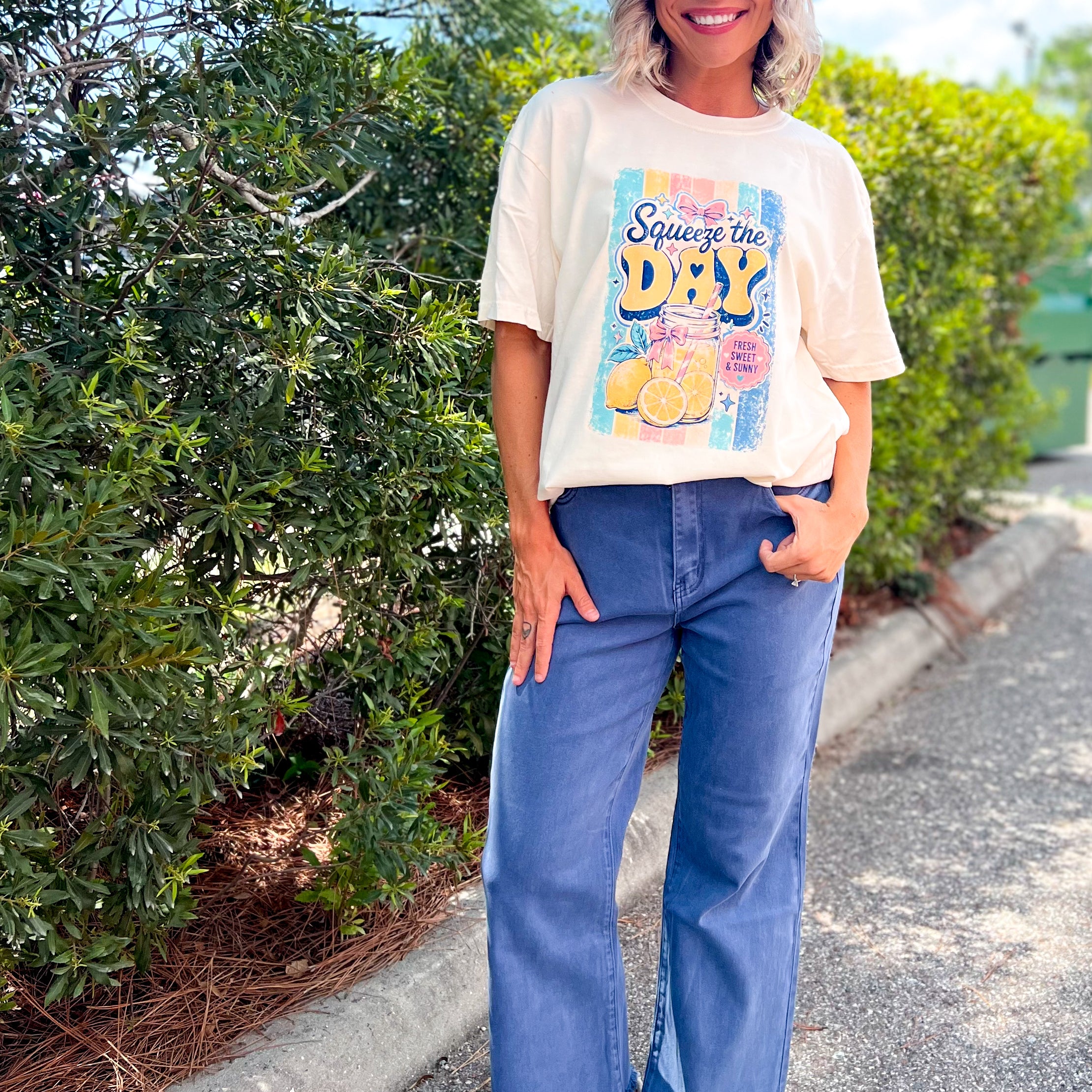 Bayside Cropped Denim Jeans-190 JEANS-ZENANA-Heathered Boho Boutique, Women's Fashion and Accessories in Palmetto, FL