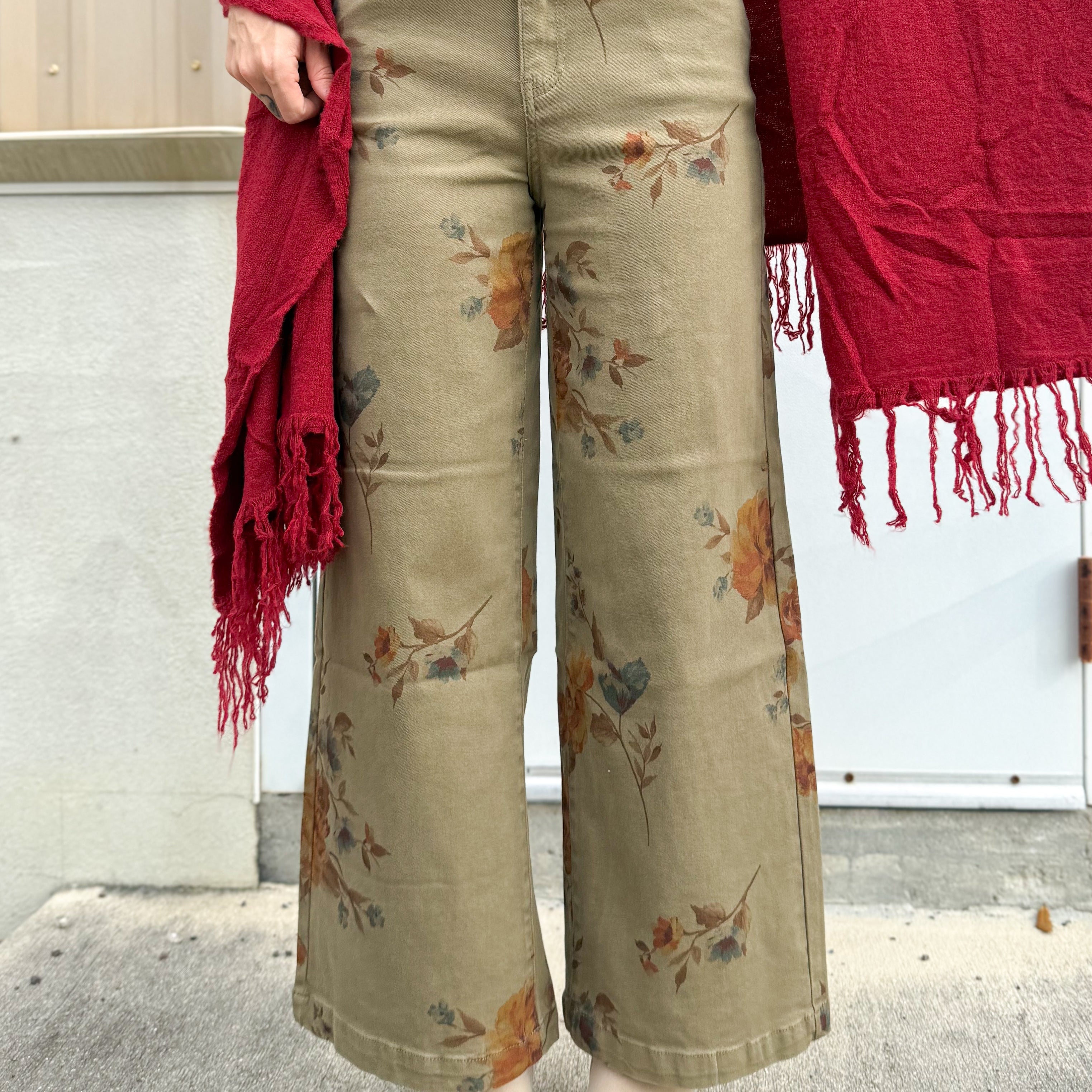 Fresh Cut Flower Pants-150 PANTS-EASEL-Heathered Boho Boutique, Women's Fashion and Accessories in Palmetto, FL