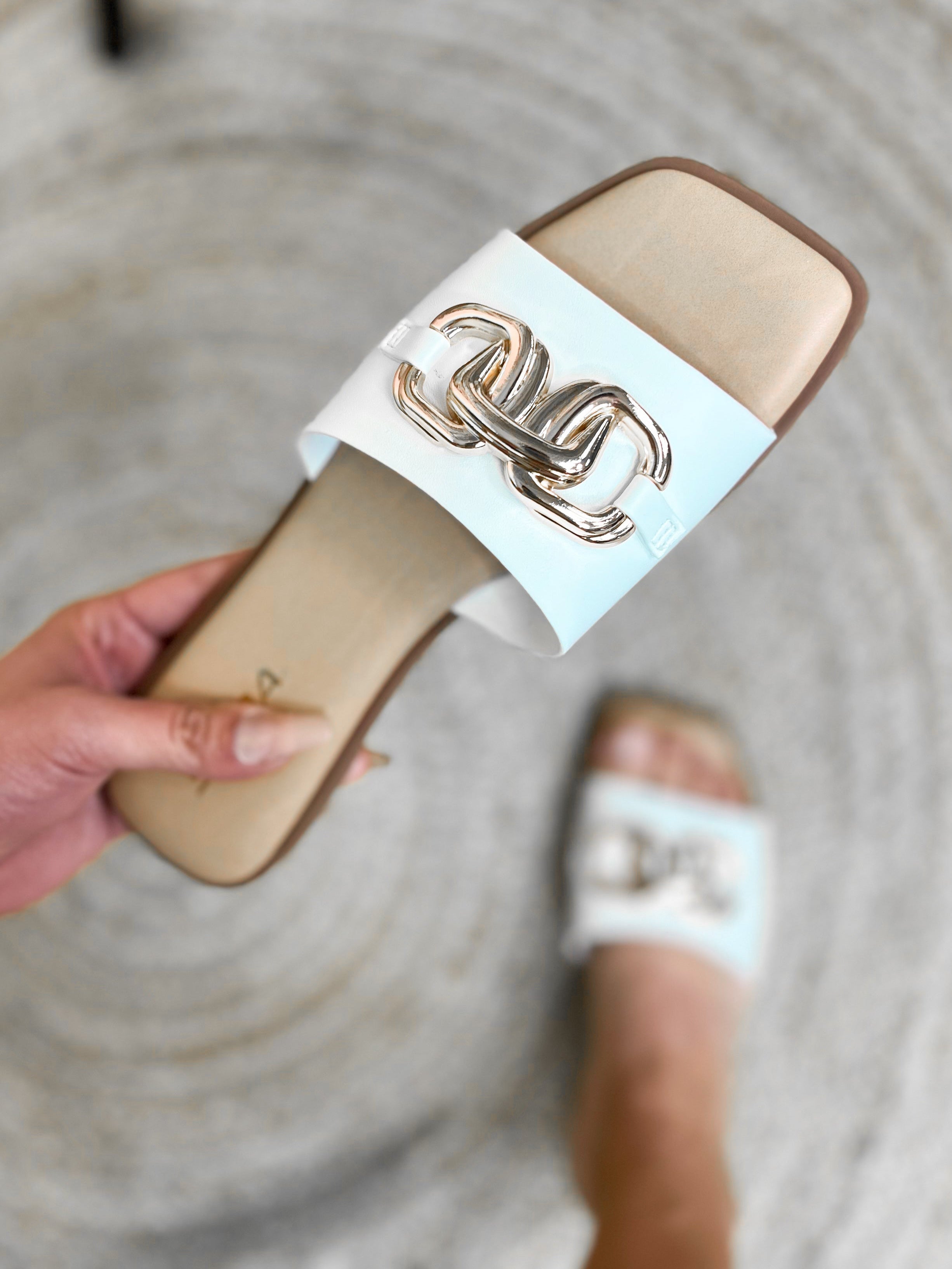 Chain Me Up Sandals-350 SHOES-FORTUNE DYNAMIC-Heathered Boho Boutique, Women's Fashion and Accessories in Palmetto, FL