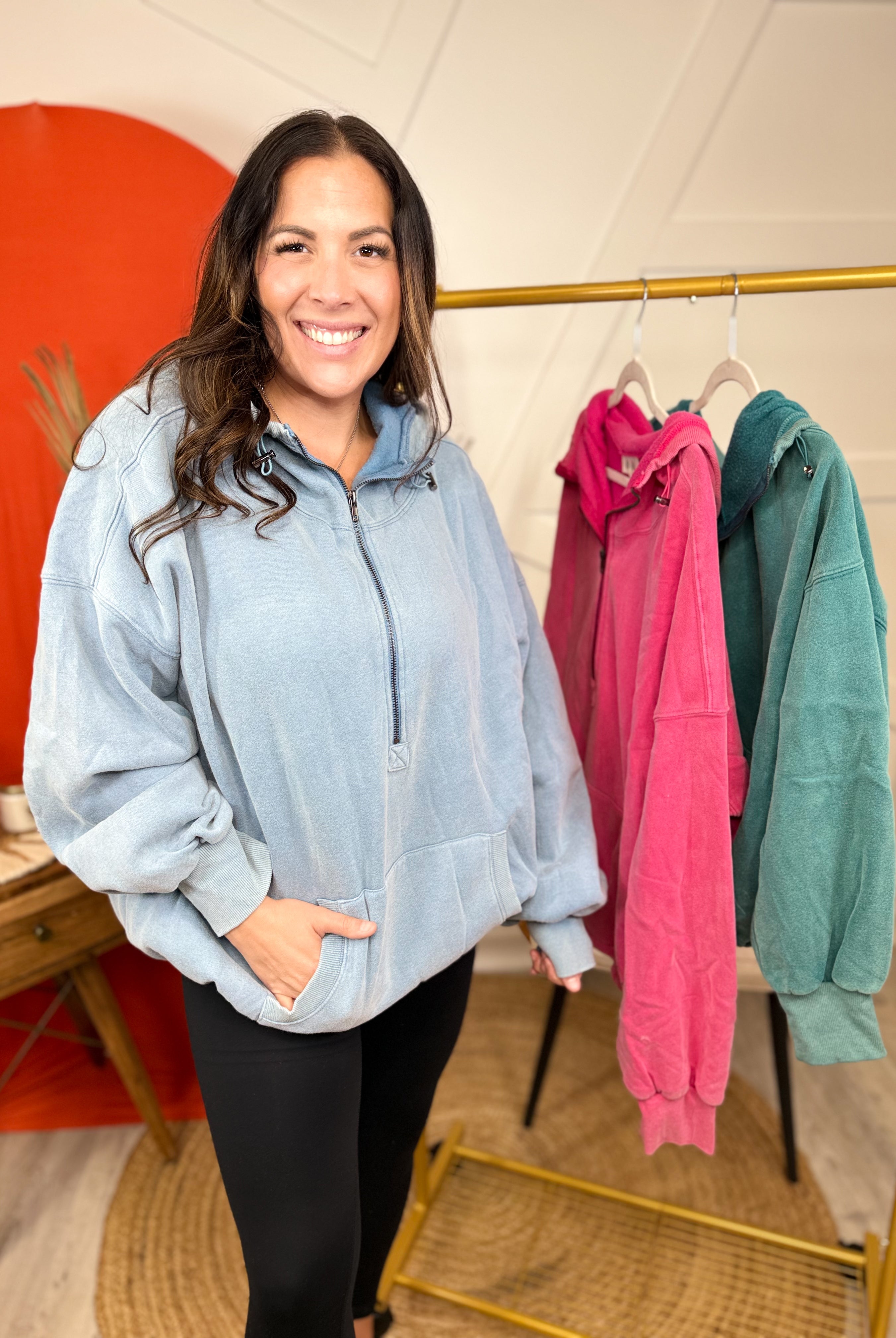 Queen Status Mineral Wash Hoodie-210 HOODIES-BIBI-Heathered Boho Boutique, Women's Fashion and Accessories in Palmetto, FL