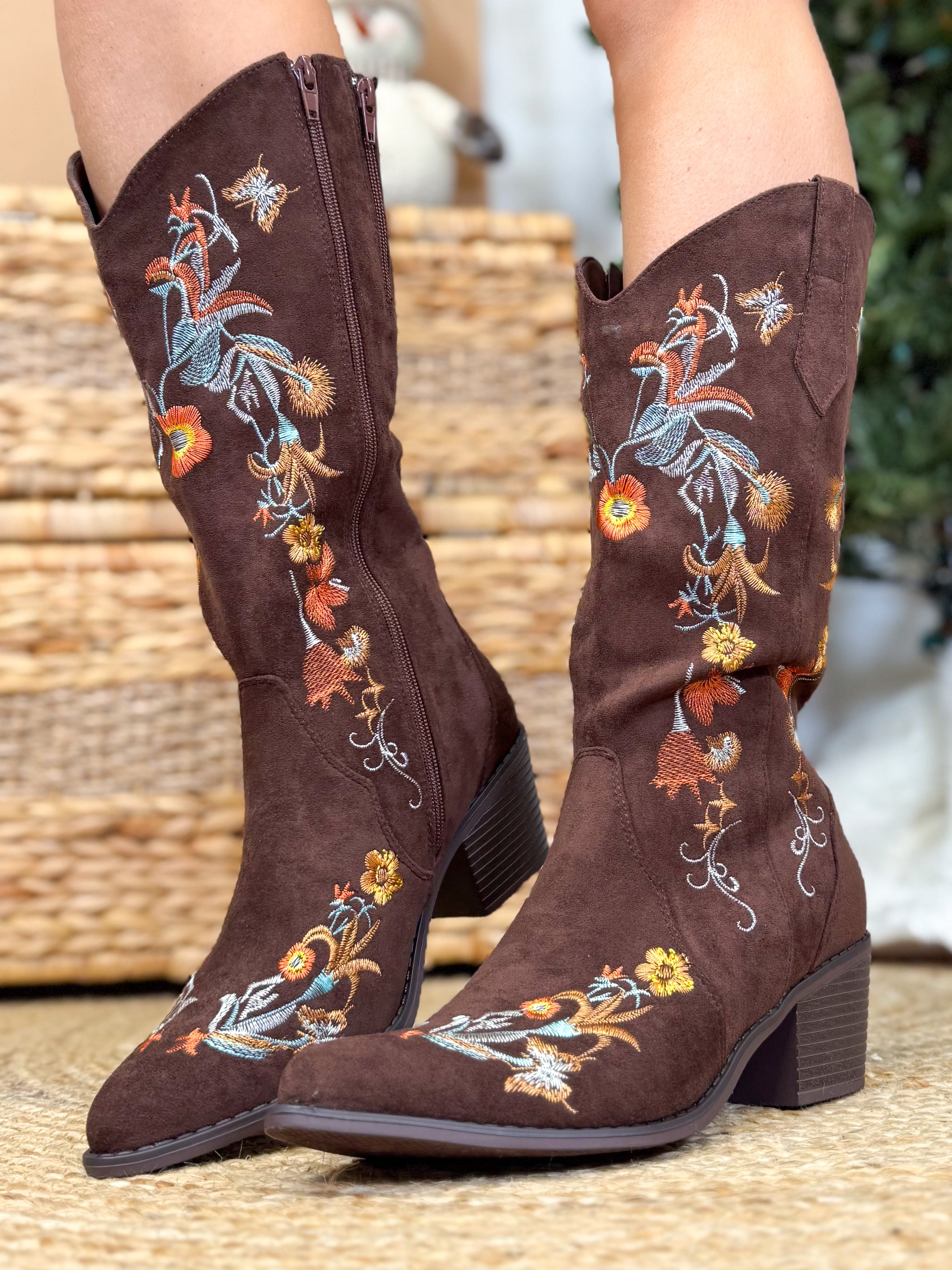 Ever After Boots - Brown Suede-350 SHOES-OLEM SHOE-Heathered Boho Boutique, Women's Fashion and Accessories in Palmetto, FL