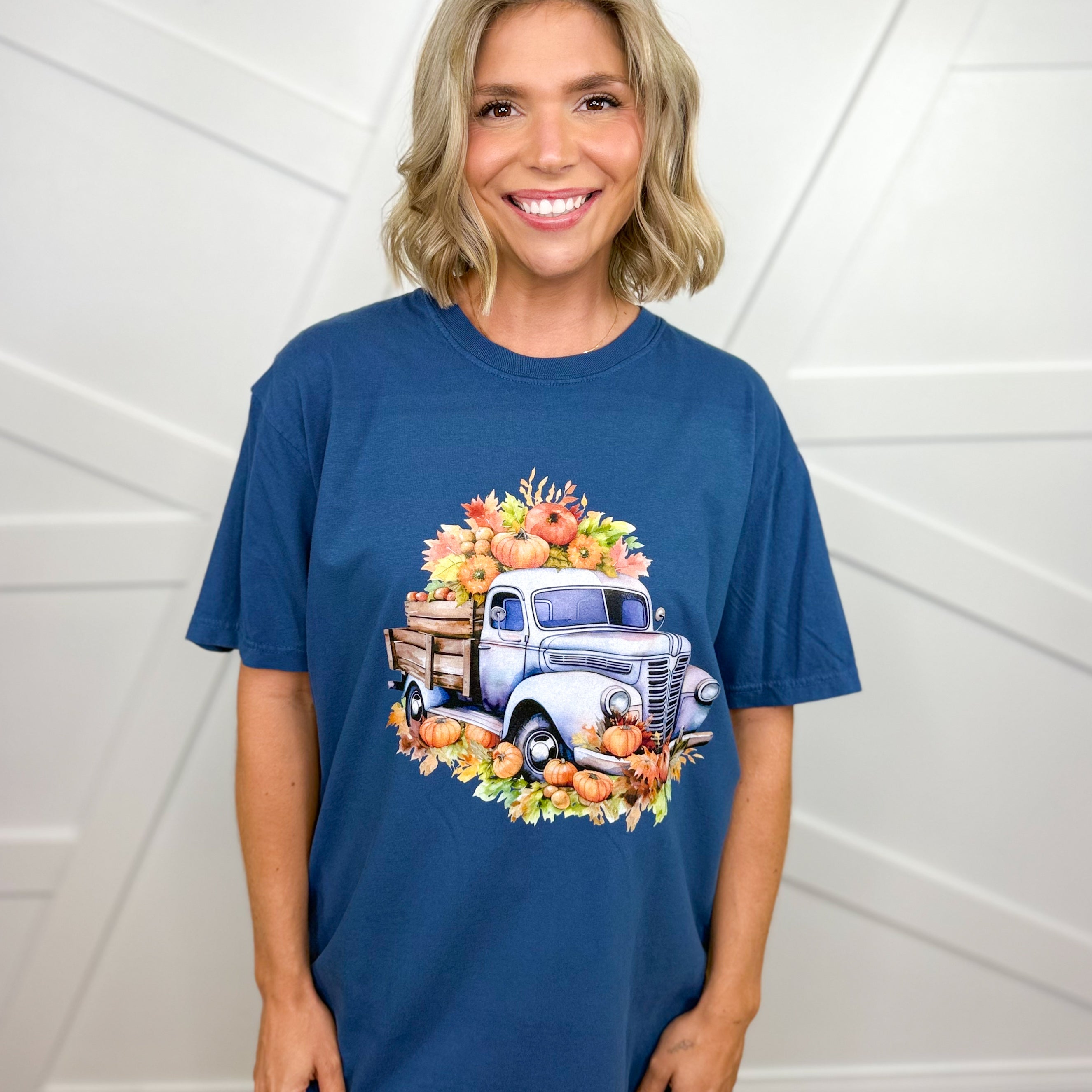 Vintage Truck Graphic Tee-130 Graphic Tees-Heathered Boho-Heathered Boho Boutique, Women's Fashion and Accessories in Palmetto, FL