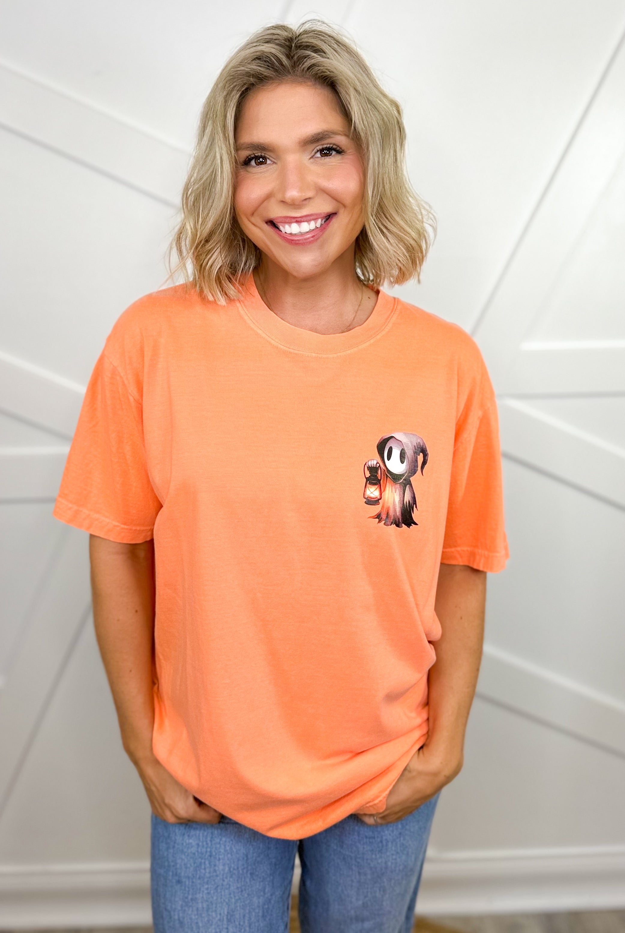 Custom HB Halloween 2025 Graphic Tee-Melon-130 Graphic Tees-Heathered Boho-Heathered Boho Boutique, Women's Fashion and Accessories in Palmetto, FL