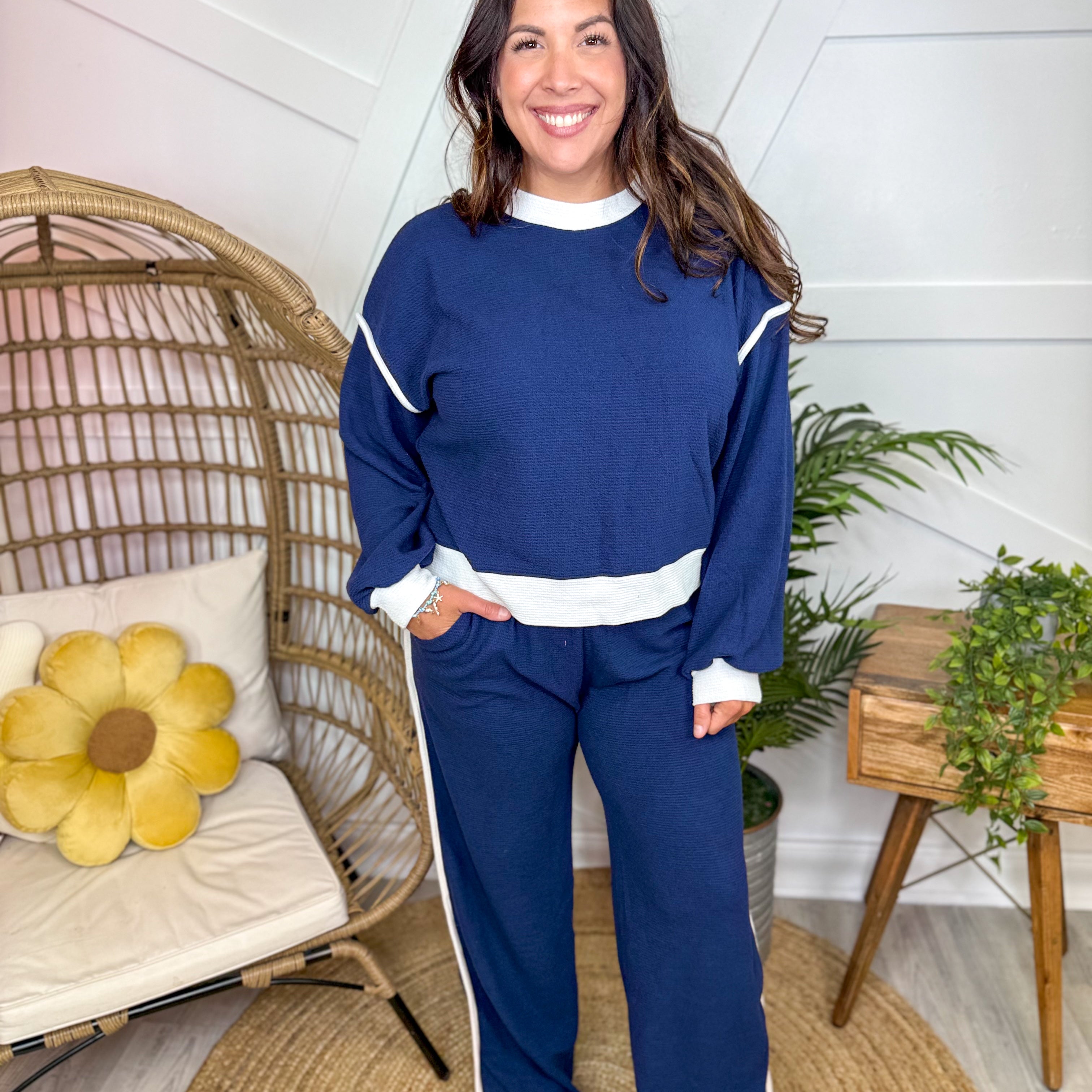 Good Mood Long Sleeve Top-120 LONG SLEEVE TOPS-TRES BIEN-Heathered Boho Boutique, Women's Fashion and Accessories in Palmetto, FL