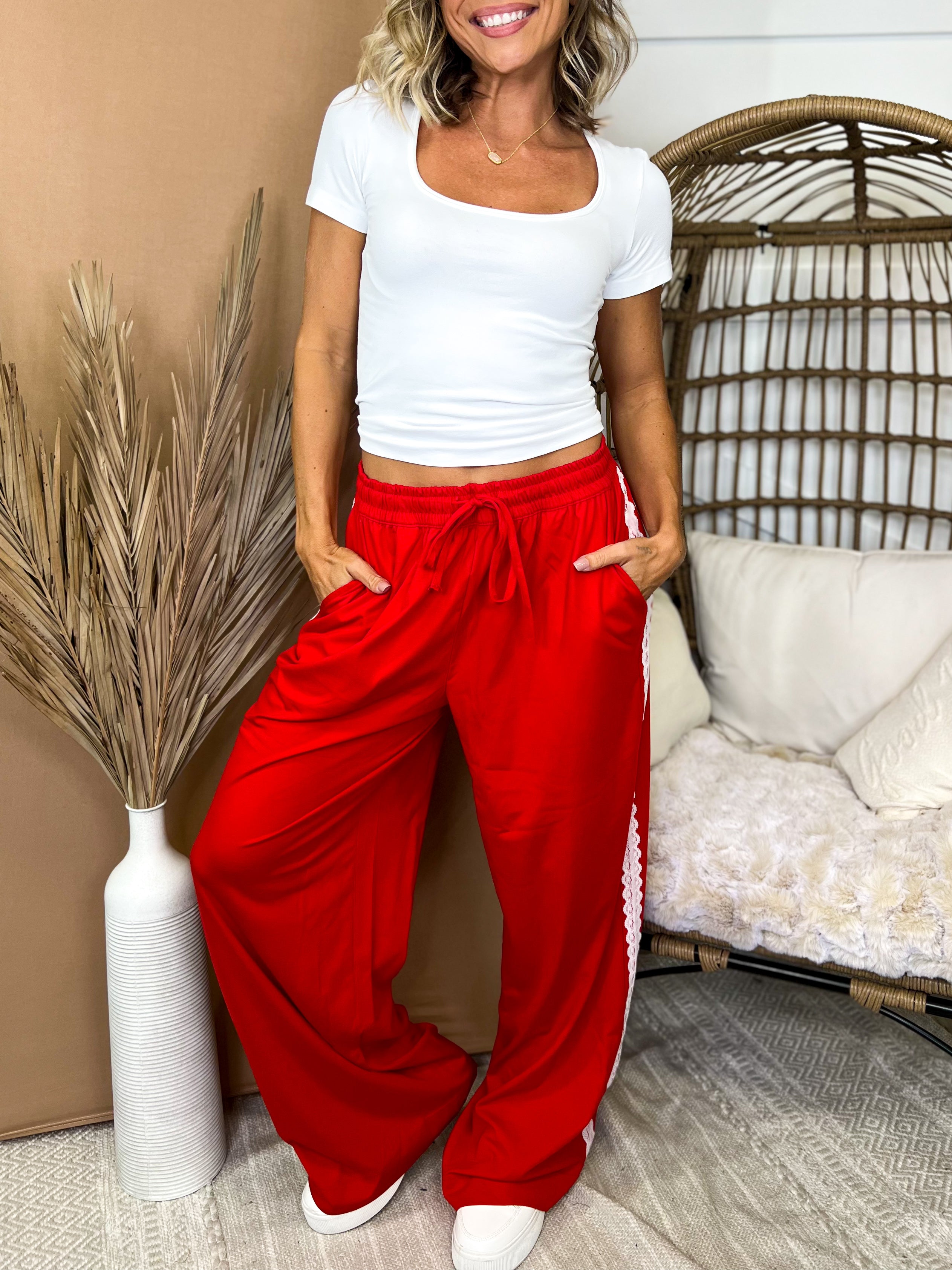 Rally Girl Pants-150 PANTS-BLAKELEY-Heathered Boho Boutique, Women's Fashion and Accessories in Palmetto, FL
