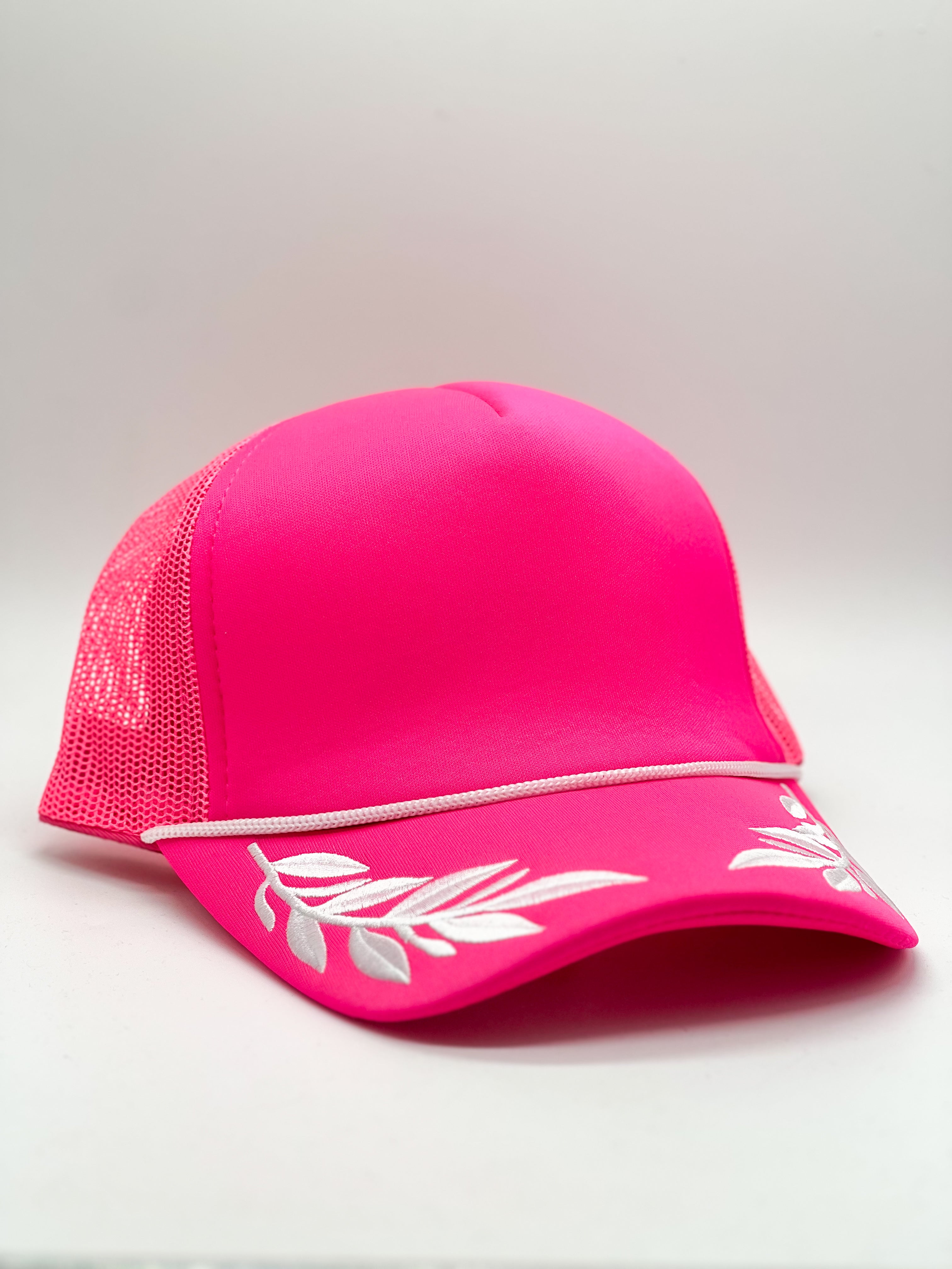 Vibes Neon Pink Captain Foam Trucker Hat-330 Headwear-VIBES HAT COMPANY-Heathered Boho Boutique, Women's Fashion and Accessories in Palmetto, FL