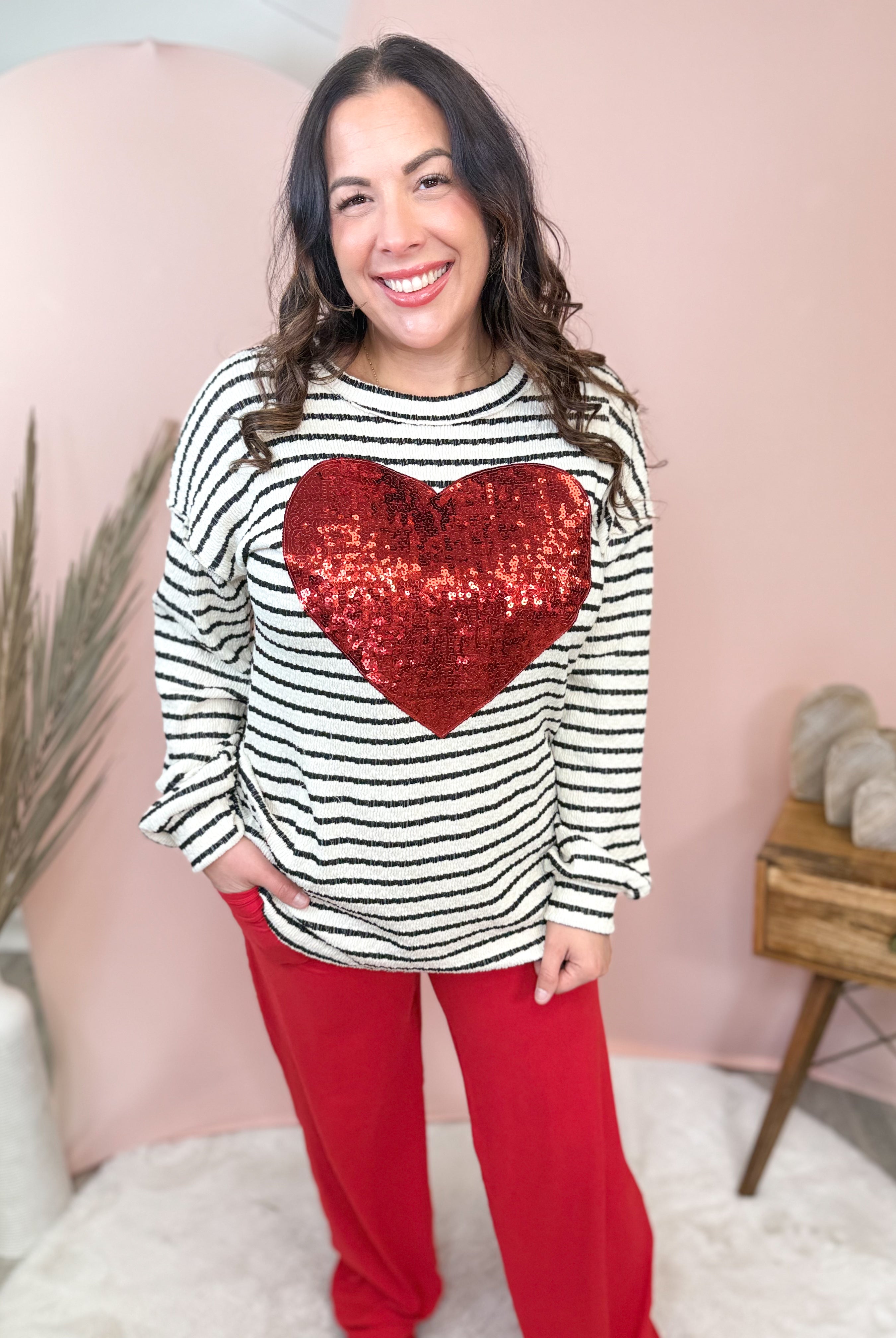 Big Love Long Sleeve Top-120 LONG SLEEVE TOPS-Heimish-Heathered Boho Boutique, Women's Fashion and Accessories in Palmetto, FL