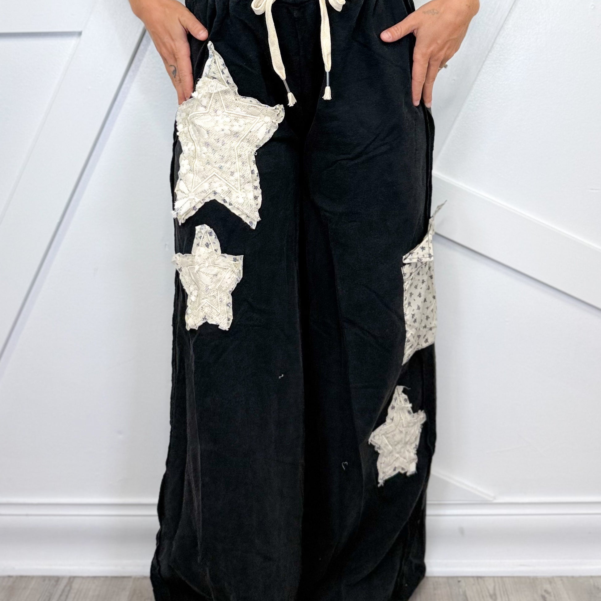 Restock: Stars in Her Eyes Pants-150 PANTS-POL-Heathered Boho Boutique, Women's Fashion and Accessories in Palmetto, FL