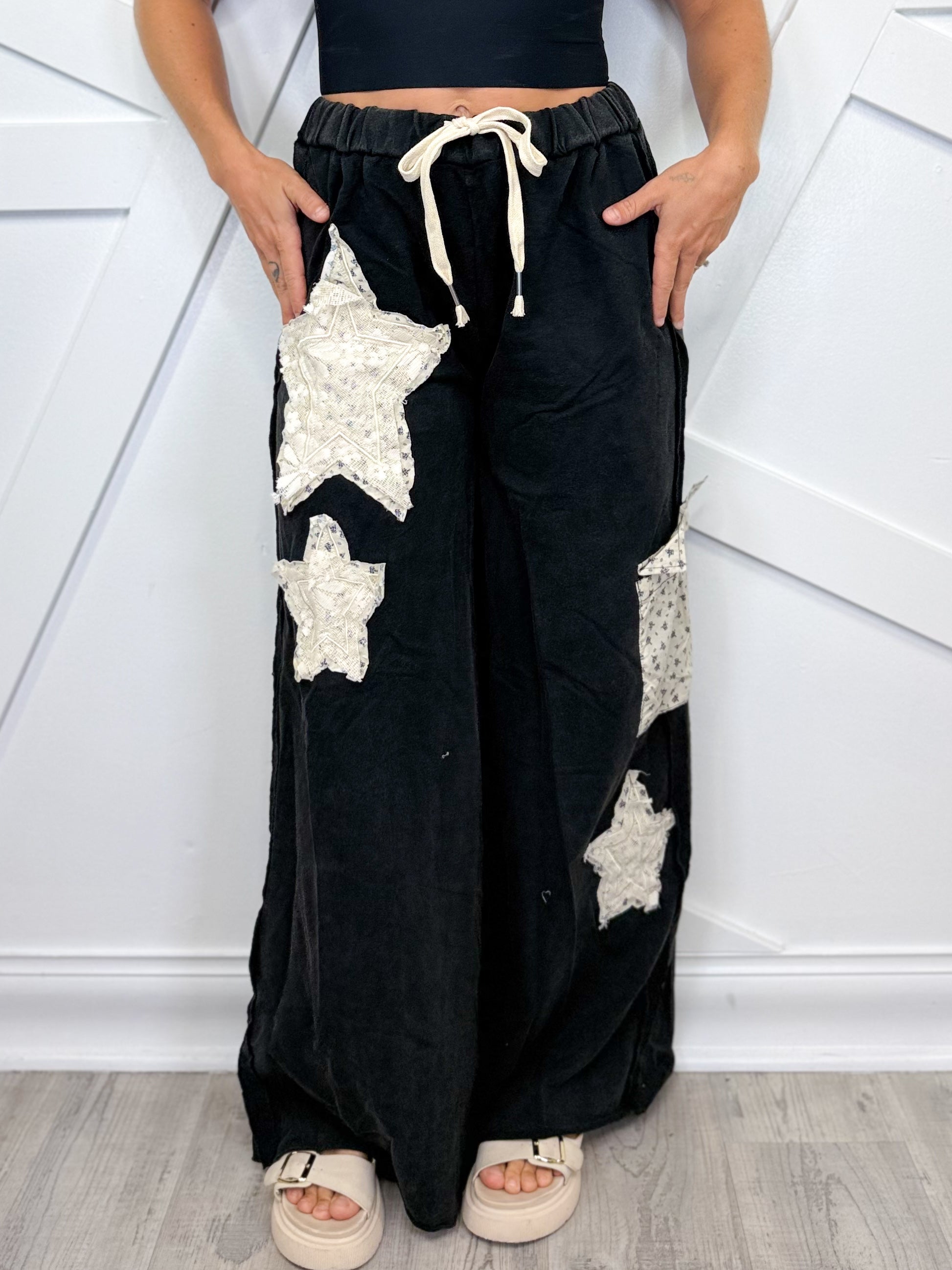 Restock: Stars in Her Eyes Pants-150 PANTS-POL-Heathered Boho Boutique, Women's Fashion and Accessories in Palmetto, FL