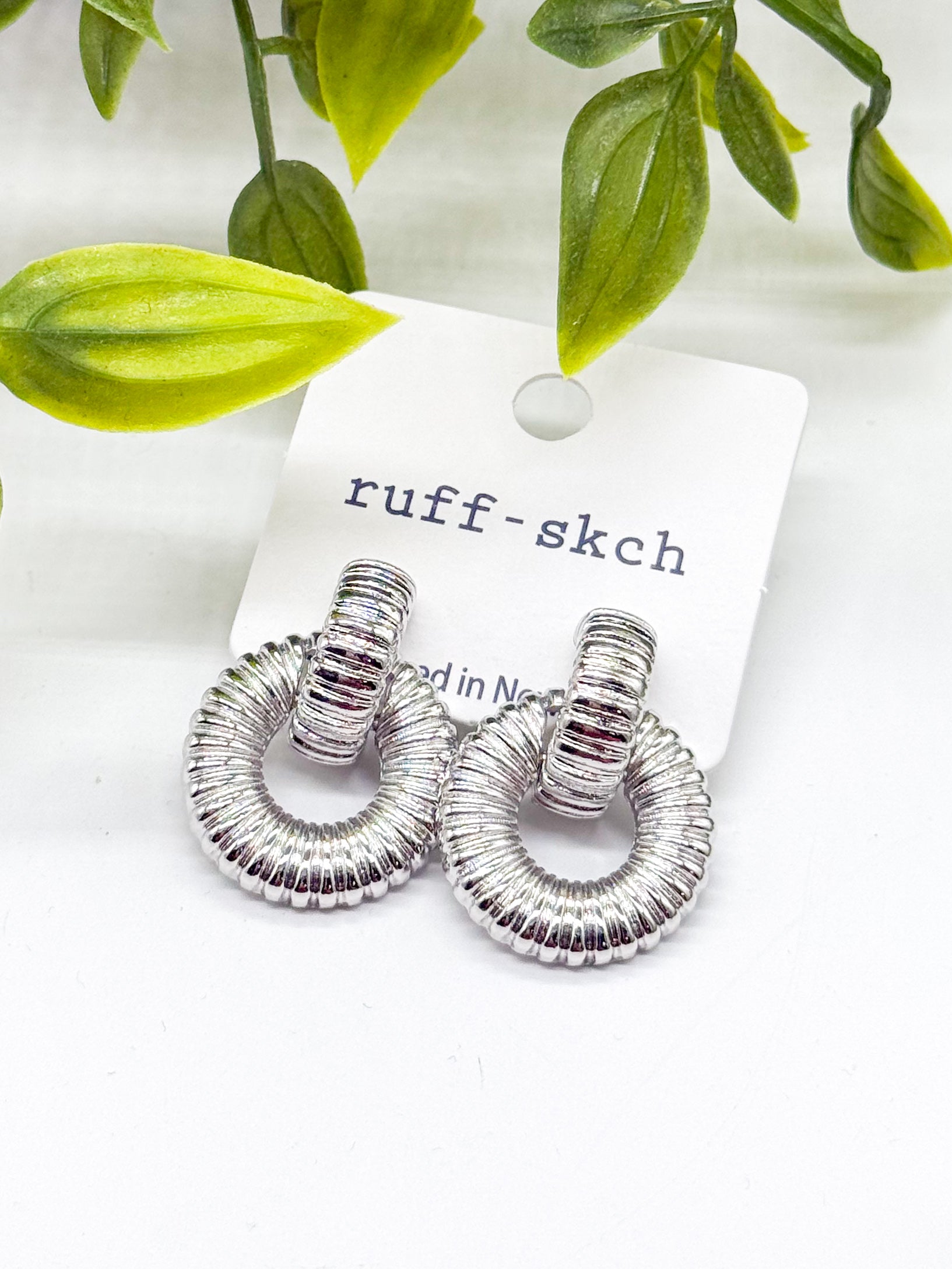 Showing Up Earring-310 Jewelry-Rough Sketch-Heathered Boho Boutique, Women's Fashion and Accessories in Palmetto, FL