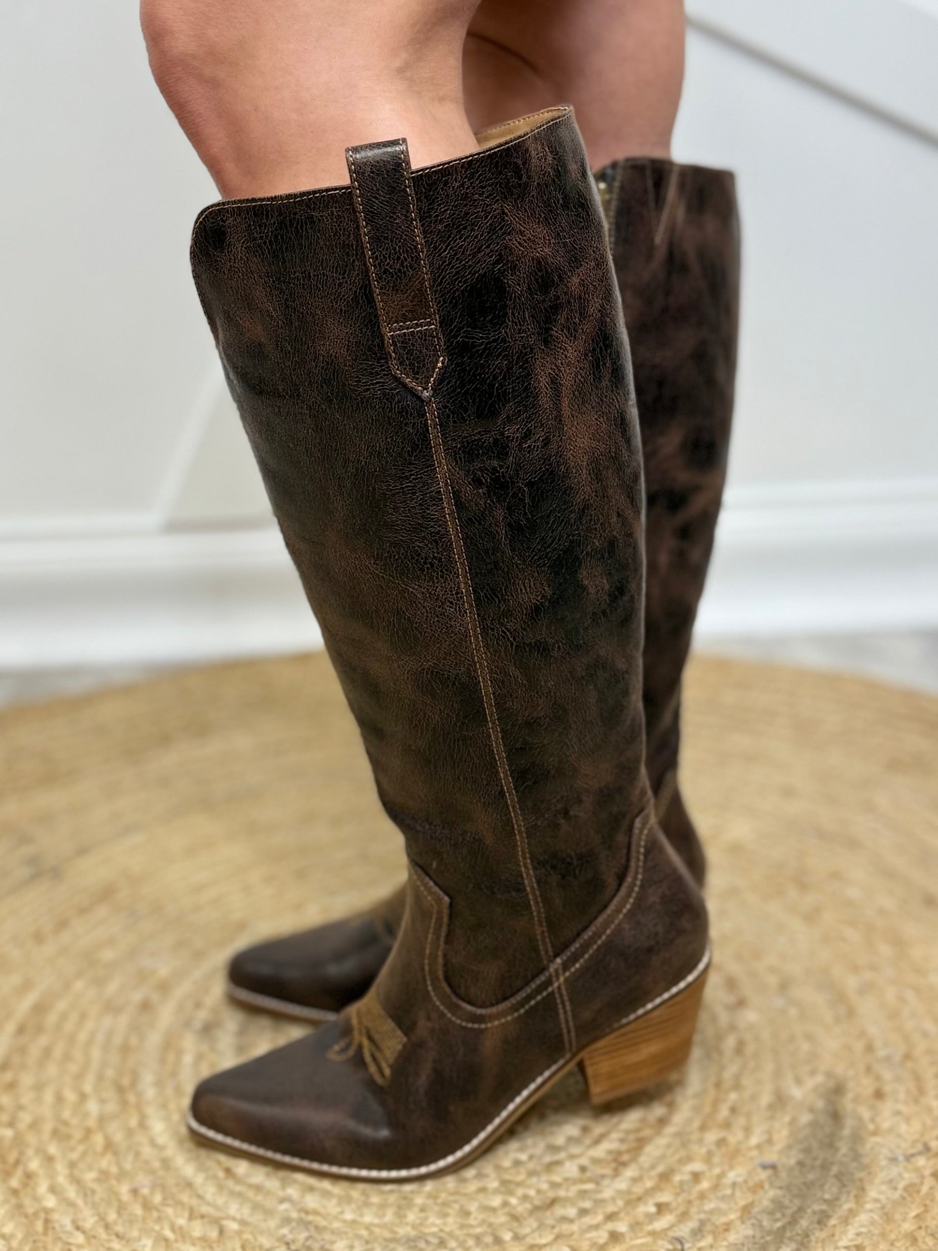 Hats Off Boots - Espresso Crinkle-350 Shoes-Corkys-Heathered Boho Boutique, Women's Fashion and Accessories in Palmetto, FL