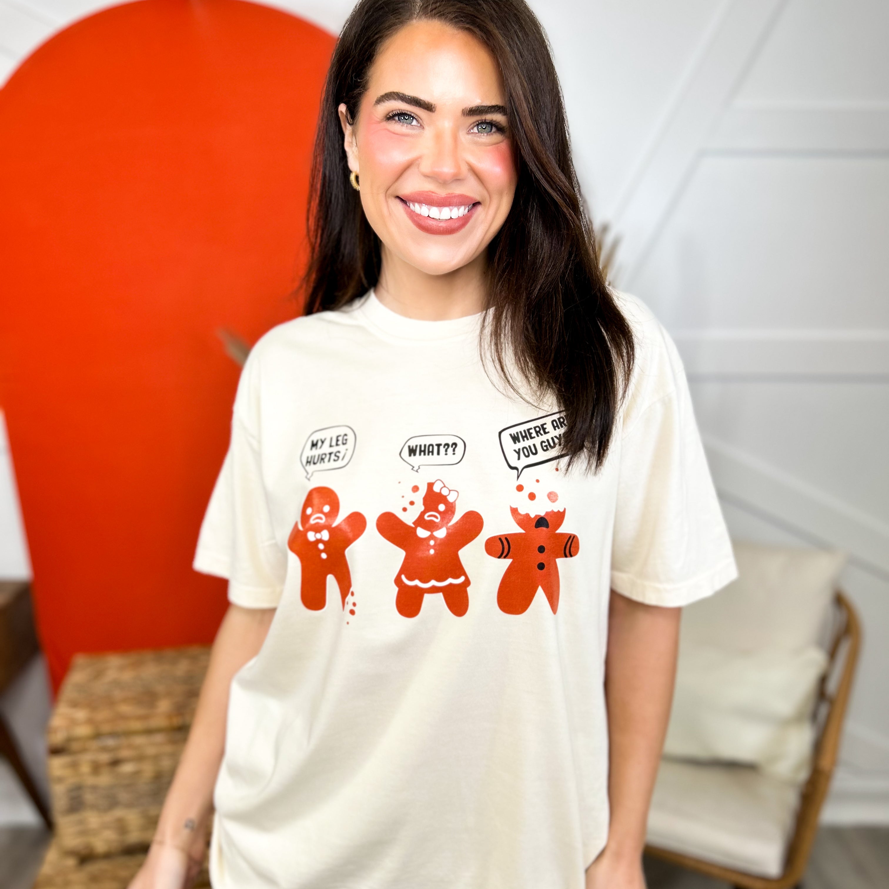Gingerbread Gang Graphic Tee-130 Graphic Tees-Heathered Boho-Heathered Boho Boutique, Women's Fashion and Accessories in Palmetto, FL