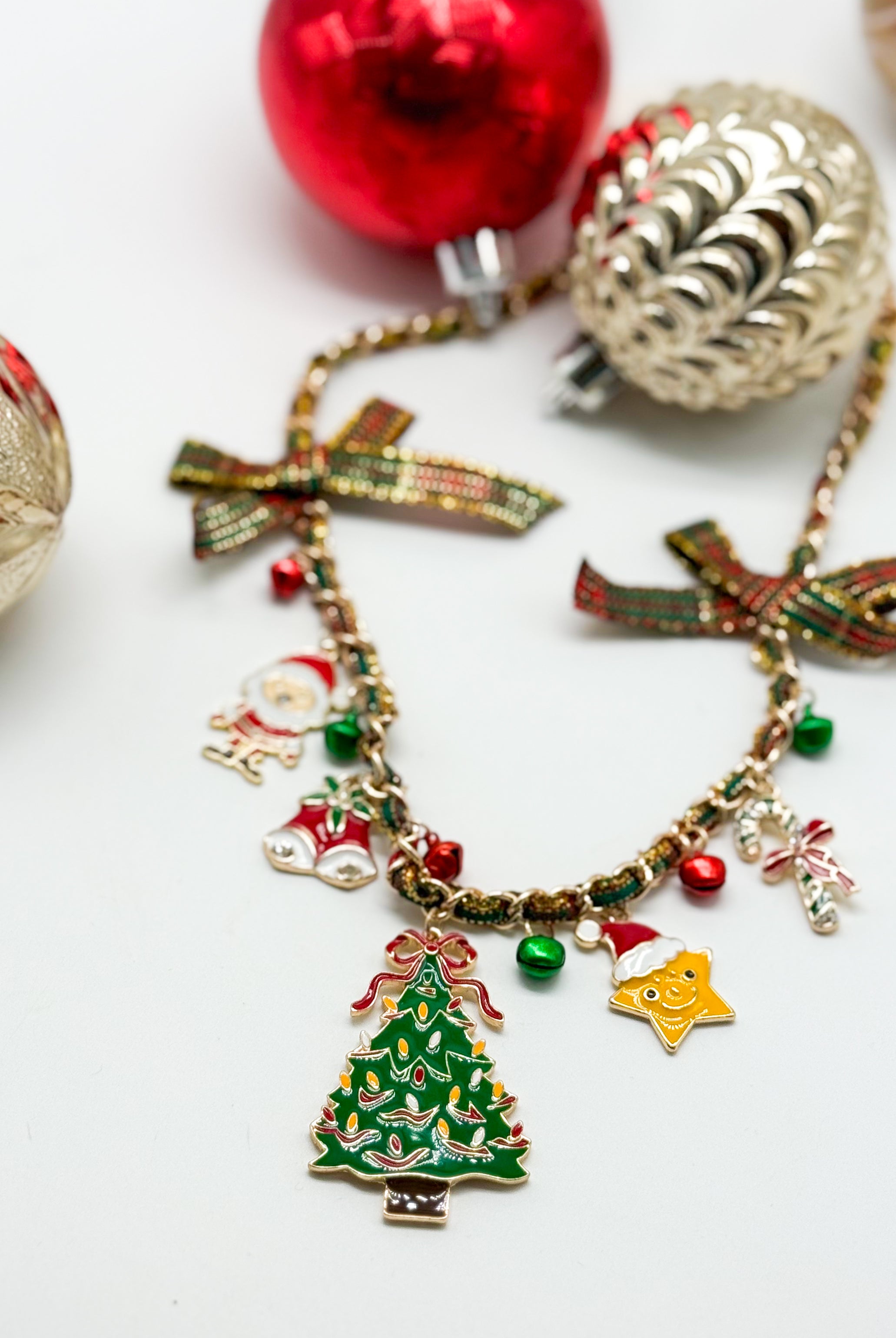 Jingle Your Festive Necklace-310 Jewelry-Crystal Trading-Heathered Boho Boutique, Women's Fashion and Accessories in Palmetto, FL