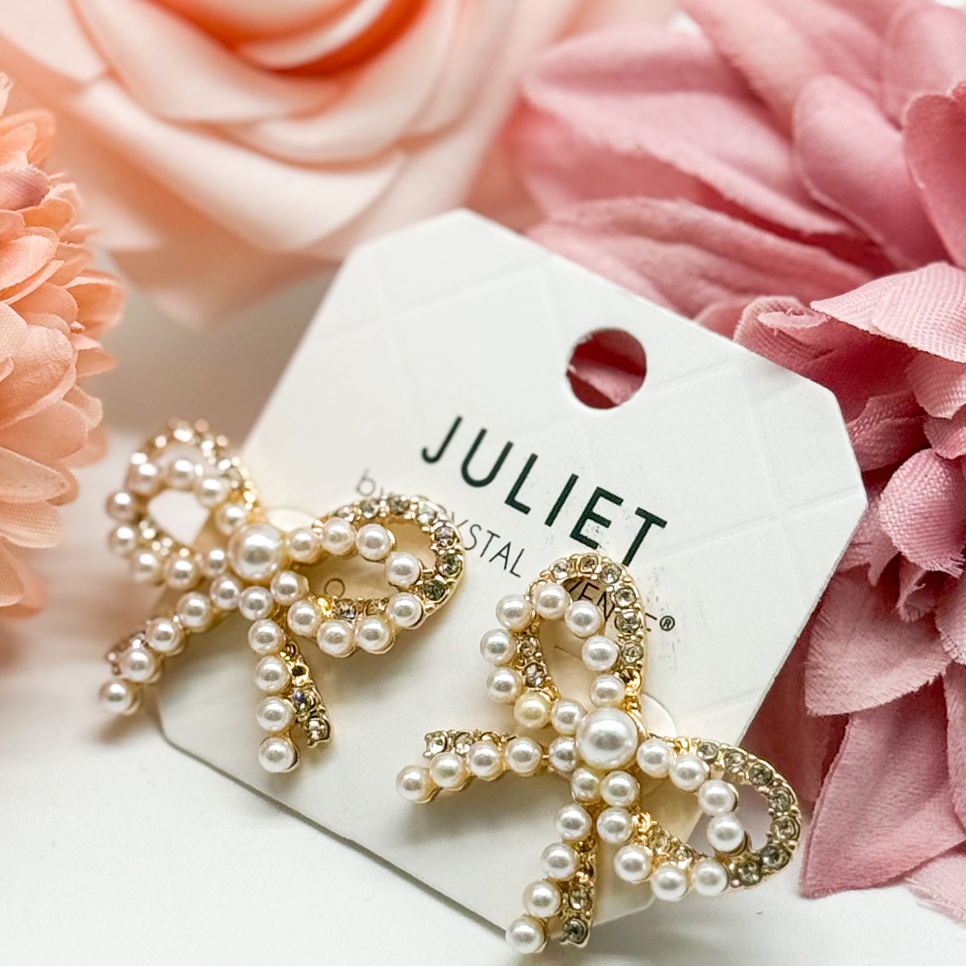 Double Bow Post Earrings-310 Jewelry-RM Manufacturing-Heathered Boho Boutique, Women's Fashion and Accessories in Palmetto, FL