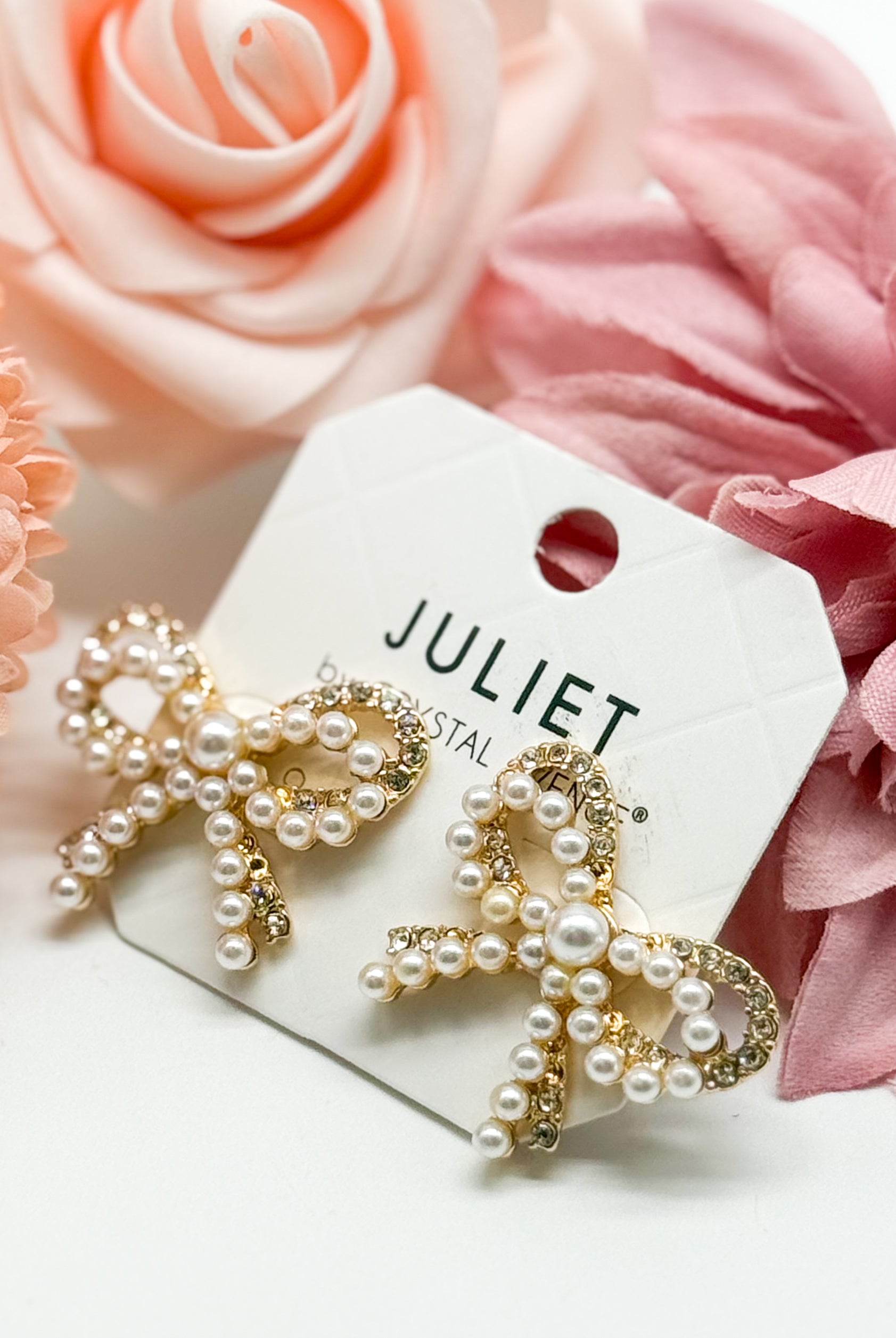 Double Bow Post Earrings-310 Jewelry-RM Manufacturing-Heathered Boho Boutique, Women's Fashion and Accessories in Palmetto, FL