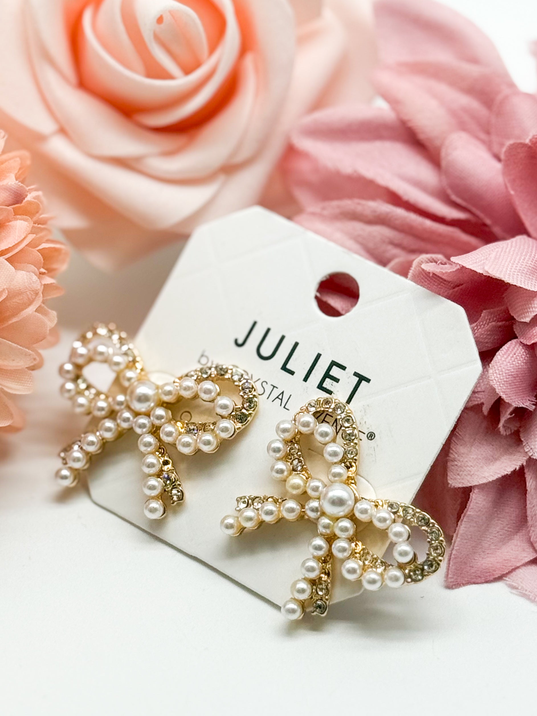 Double Bow Post Earrings-310 Jewelry-RM Manufacturing-Heathered Boho Boutique, Women's Fashion and Accessories in Palmetto, FL