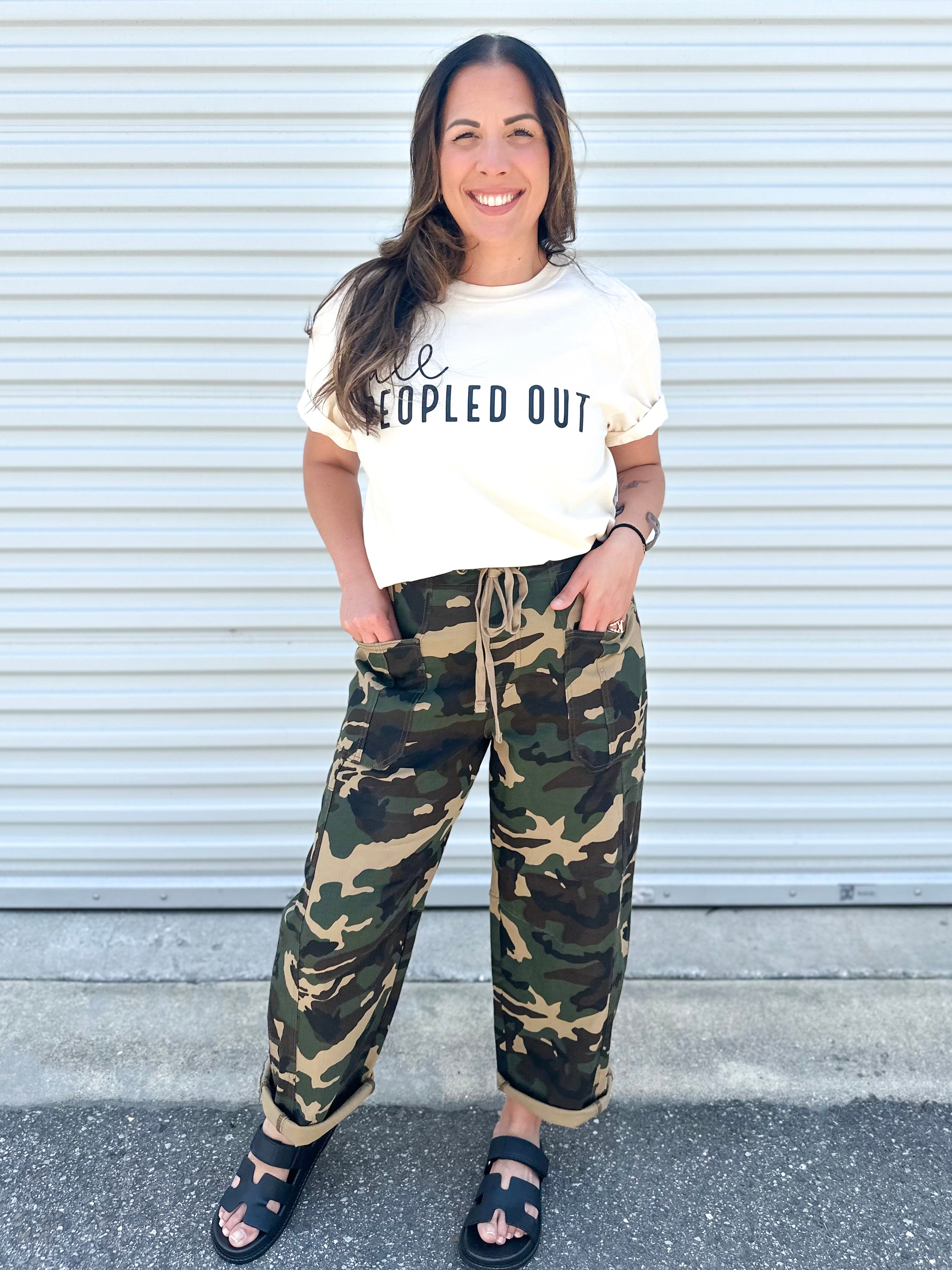 Restock: Commander Barrel Pants by Risen-150 PANTS-Risen Jeans-Heathered Boho Boutique, Women's Fashion and Accessories in Palmetto, FL
