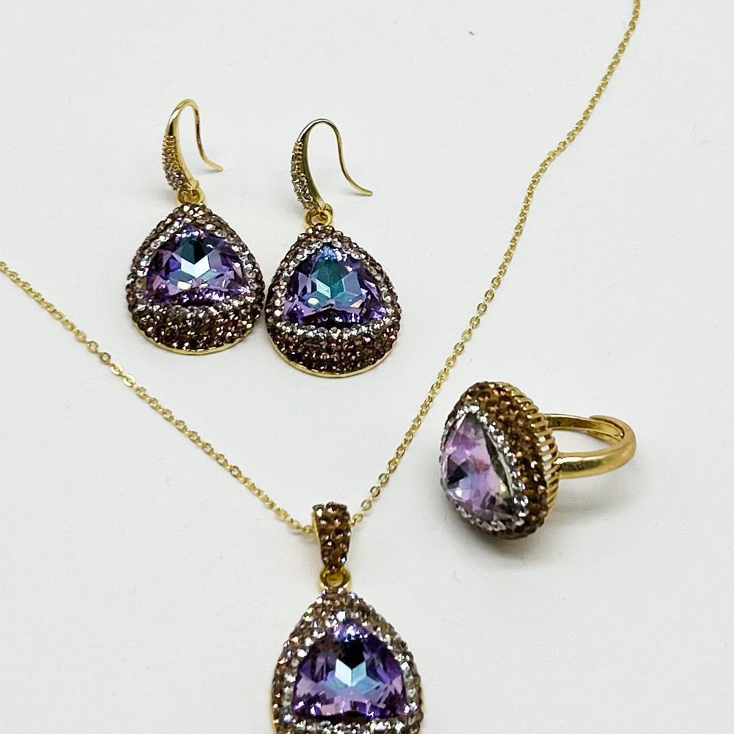 Classic Water Droplet Jewelry Set-310 Jewelry-NIHAO JEWELRY-Heathered Boho Boutique, Women's Fashion and Accessories in Palmetto, FL