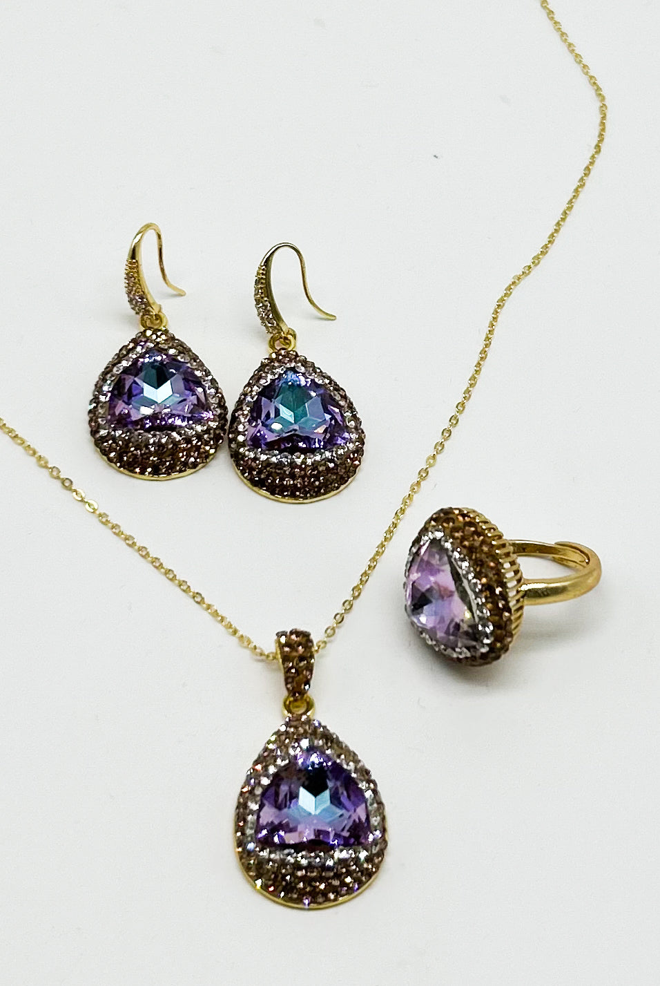 Classic Water Droplet Jewelry Set-310 Jewelry-NIHAO JEWELRY-Heathered Boho Boutique, Women's Fashion and Accessories in Palmetto, FL