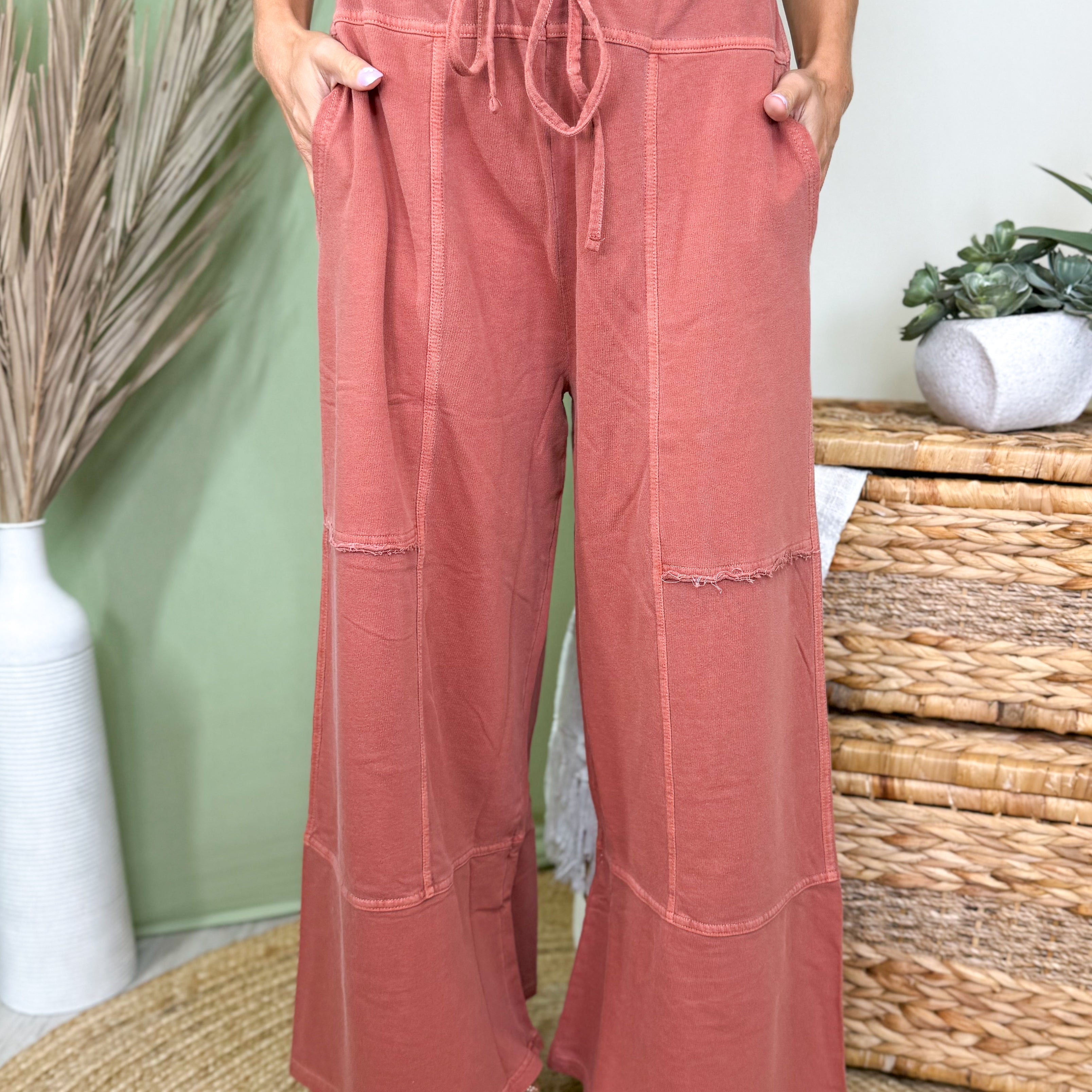 The Weekend Wander Pants-150 PANTS-ZENANA-Heathered Boho Boutique, Women's Fashion and Accessories in Palmetto, FL