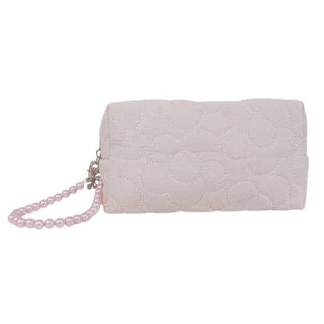 Solid Color Quilted Fabric Makeup Pouch-340 Other Accessories-TAPA fashion-Heathered Boho Boutique, Women's Fashion and Accessories in Palmetto, FL