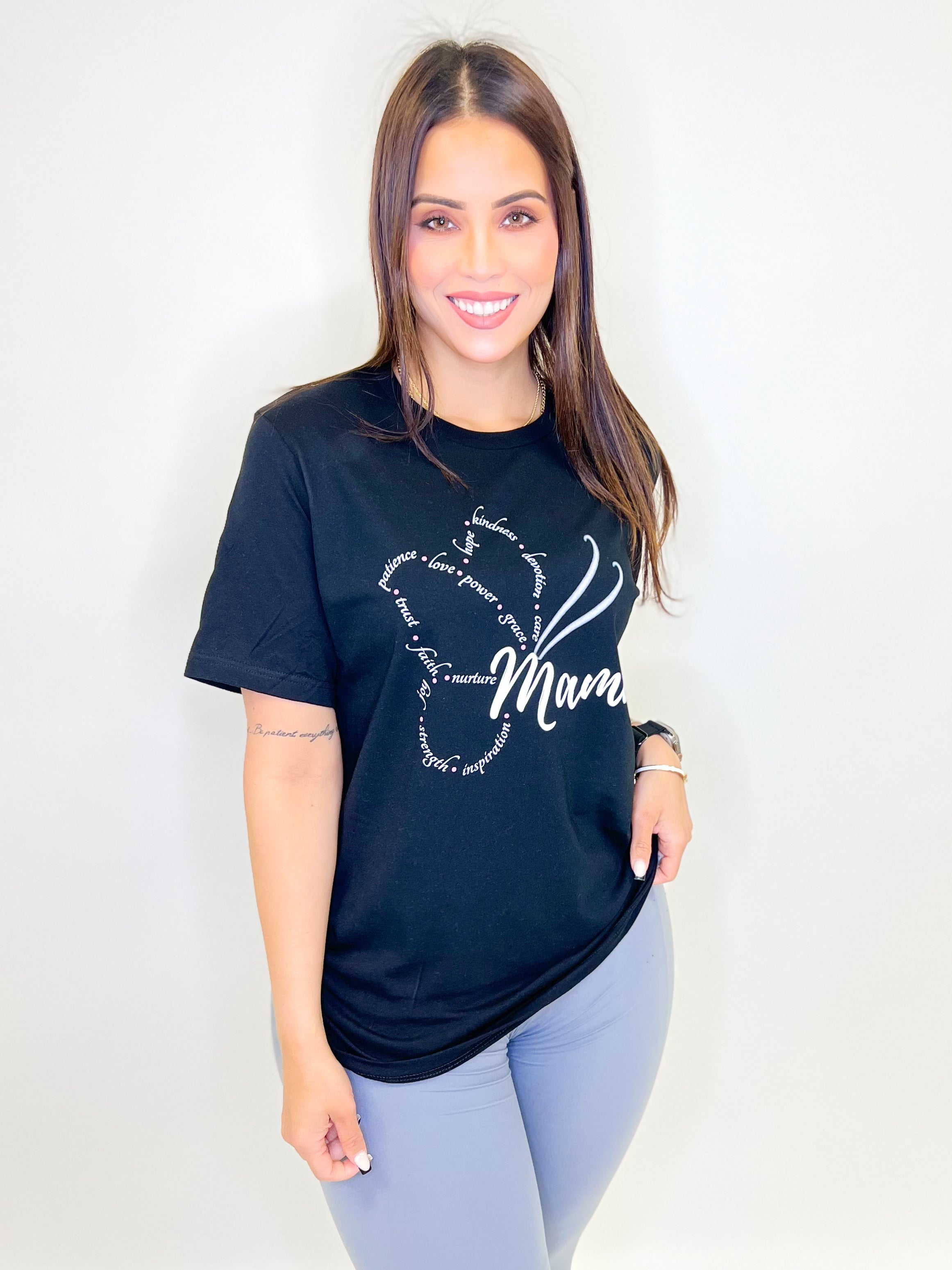 Butterfly Mama Graphic Tee-130 Graphic Tees-Heathered Boho-Heathered Boho Boutique, Women's Fashion and Accessories in Palmetto, FL