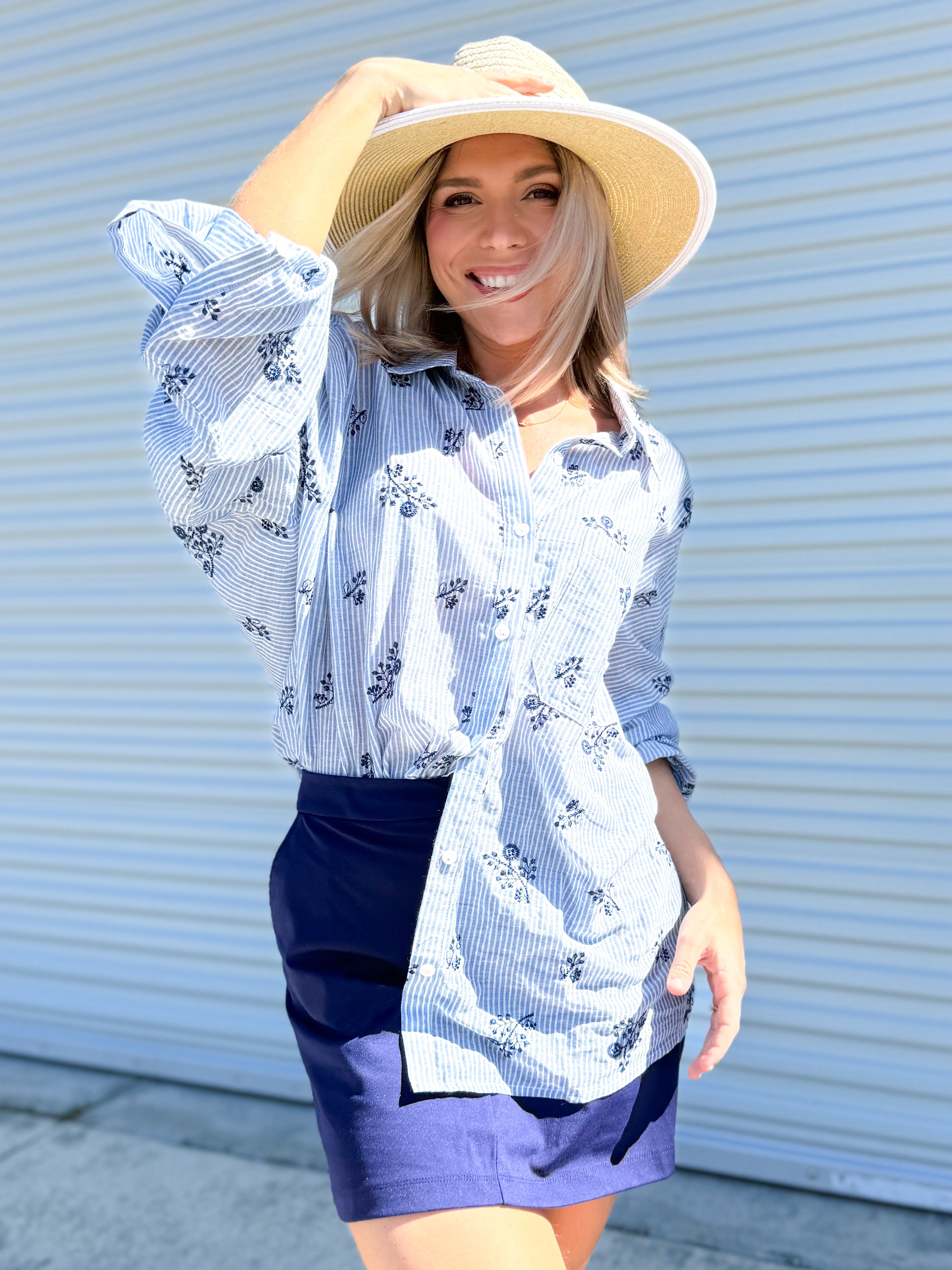 Lovely Weekend Button Up-120 Long Sleeve Tops-SEW IN LOVE-Heathered Boho Boutique, Women's Fashion and Accessories in Palmetto, FL