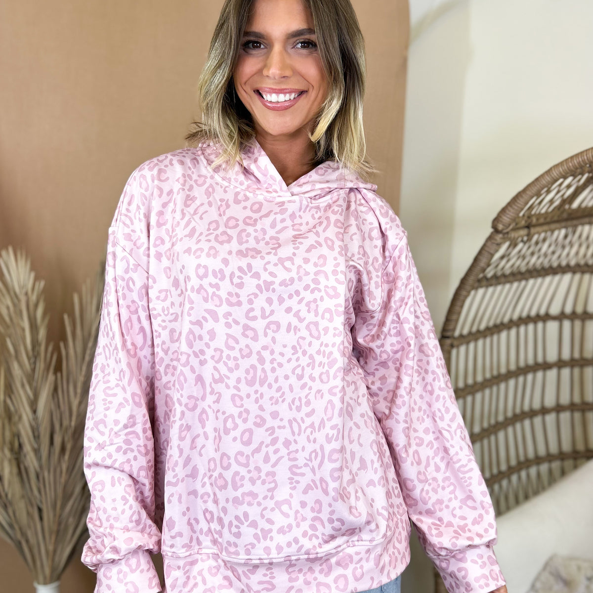 Wild & Cozy Hoodie-210 Hoodies-Lovesoft-Heathered Boho Boutique, Women's Fashion and Accessories in Palmetto, FL