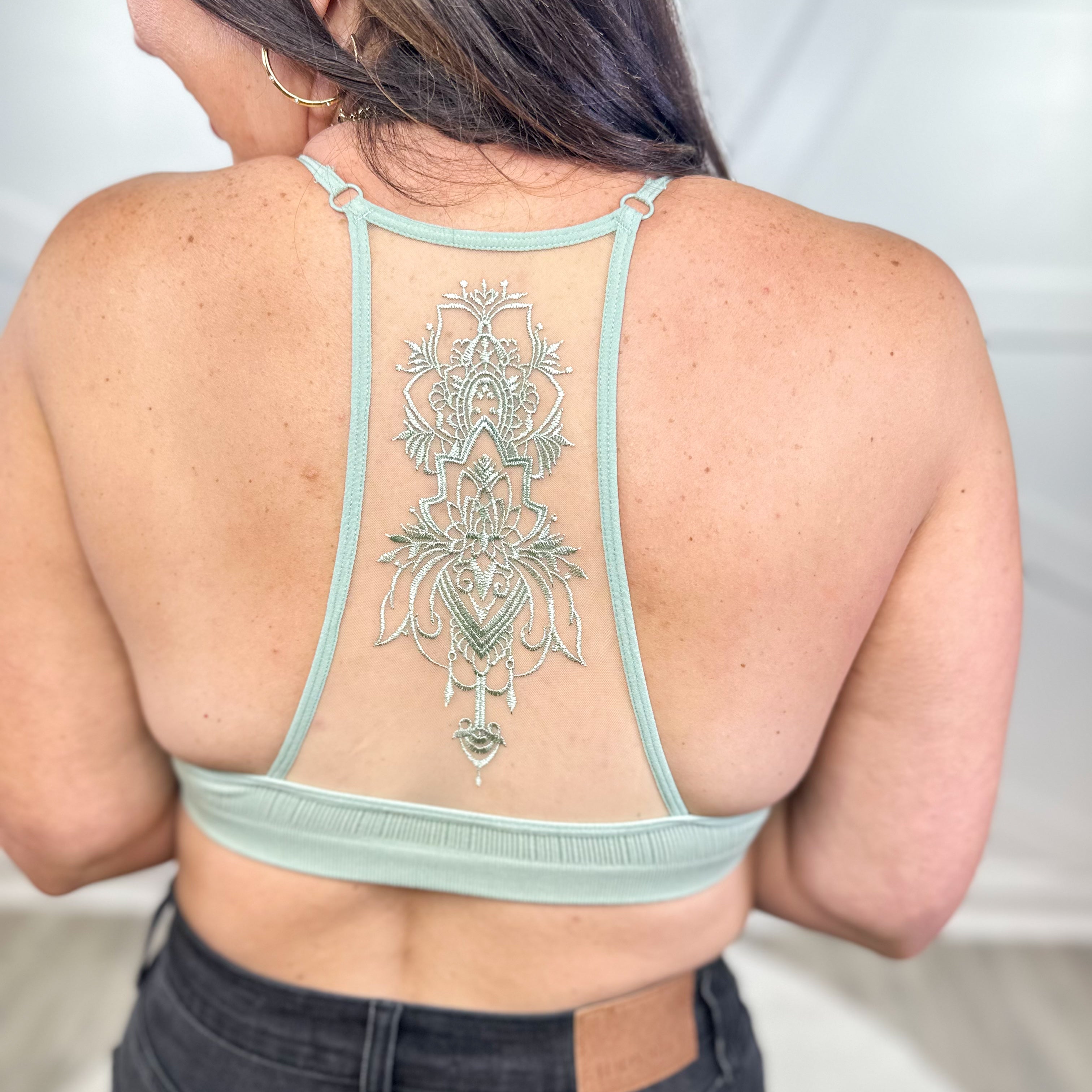 Tattoo Mesh Bralette-140 Body Suits/ Intimates-Leto-Heathered Boho Boutique, Women's Fashion and Accessories in Palmetto, FL