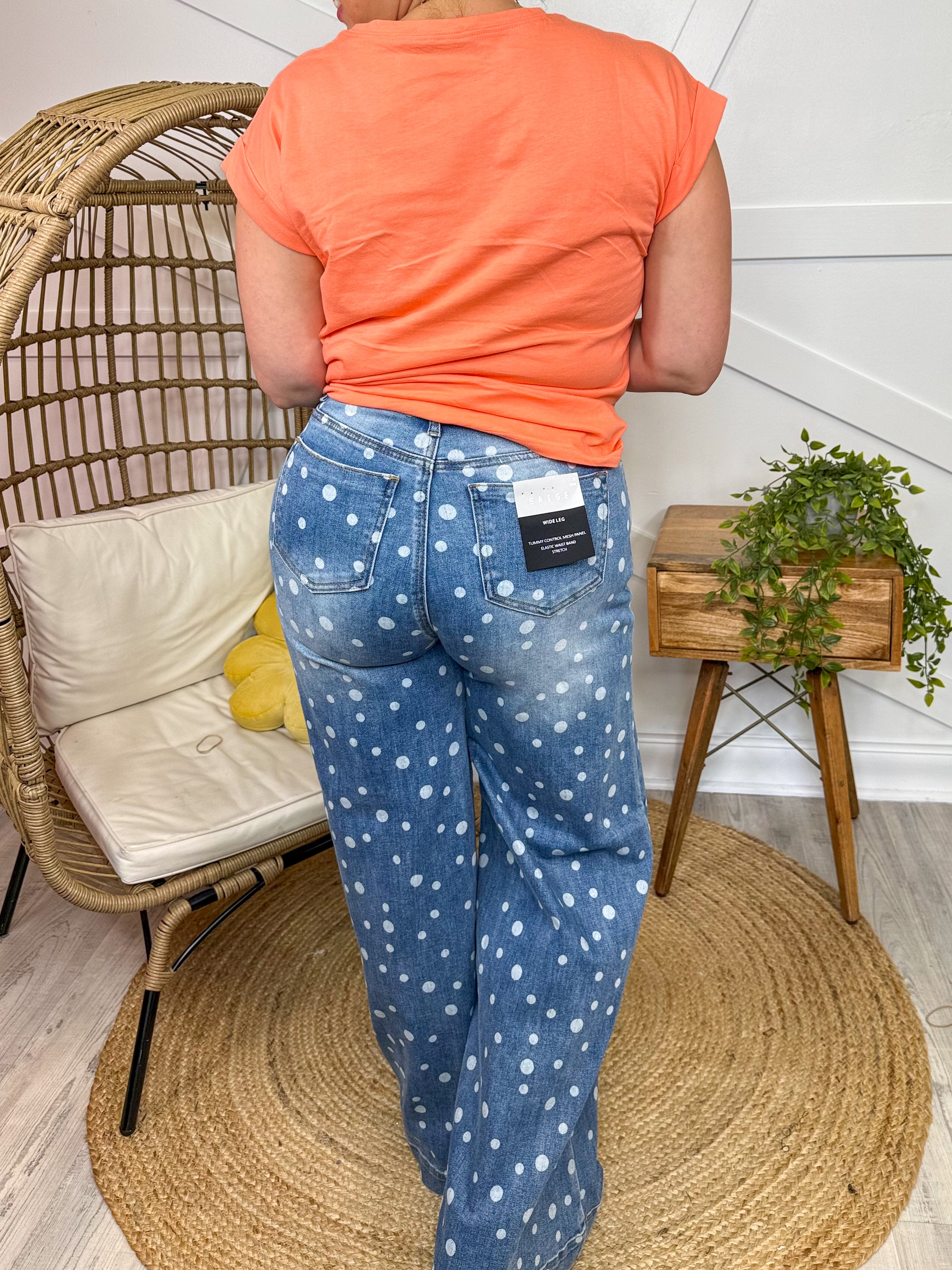 The Sweet Spot Wide Leg Tummy Control Jeans By Saige-190 JEANS-SAIGE-Heathered Boho Boutique, Women's Fashion and Accessories in Palmetto, FL