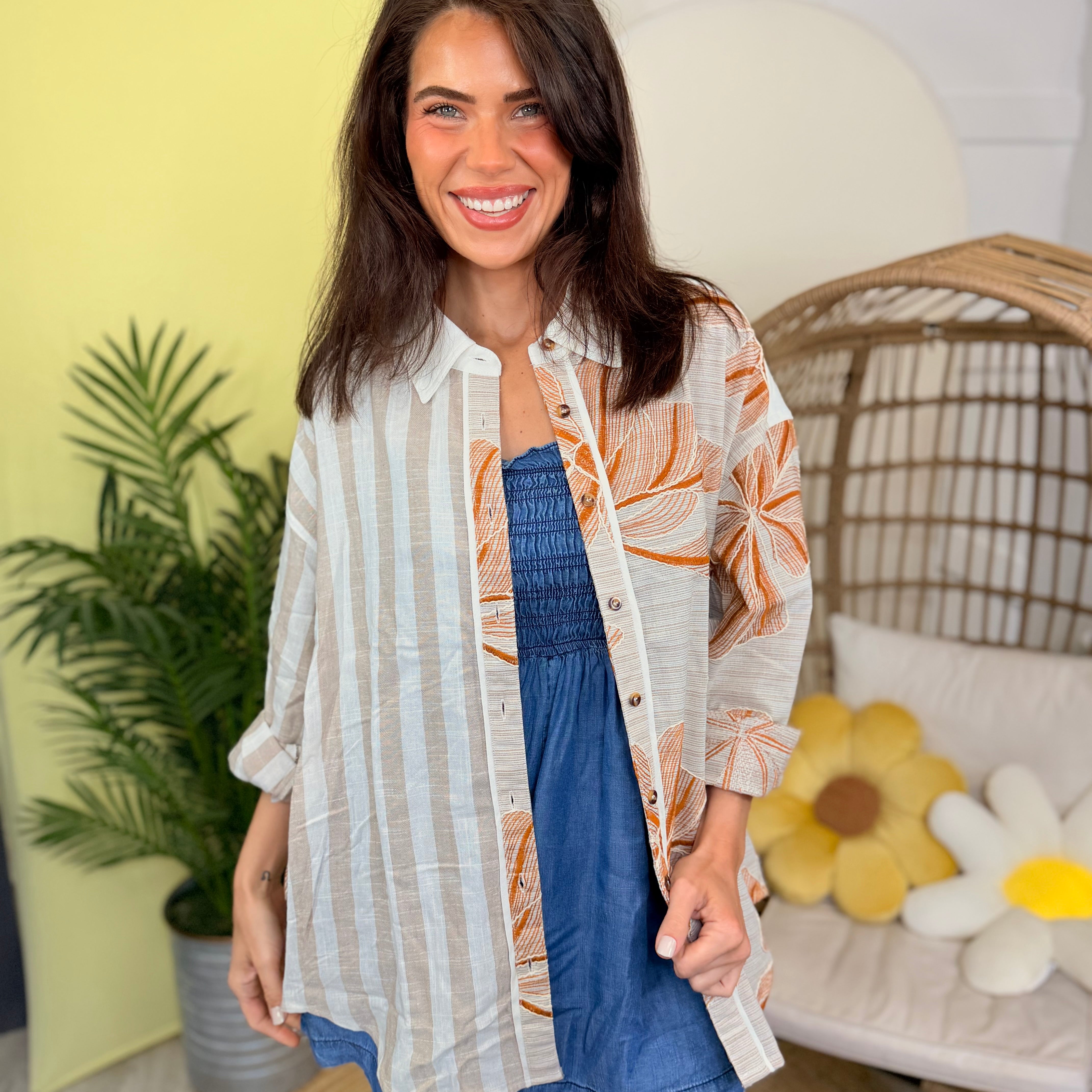 English Garden Blouse-120 LONG SLEEVE TOPS-SEW IN LOVE-Heathered Boho Boutique, Women's Fashion and Accessories in Palmetto, FL