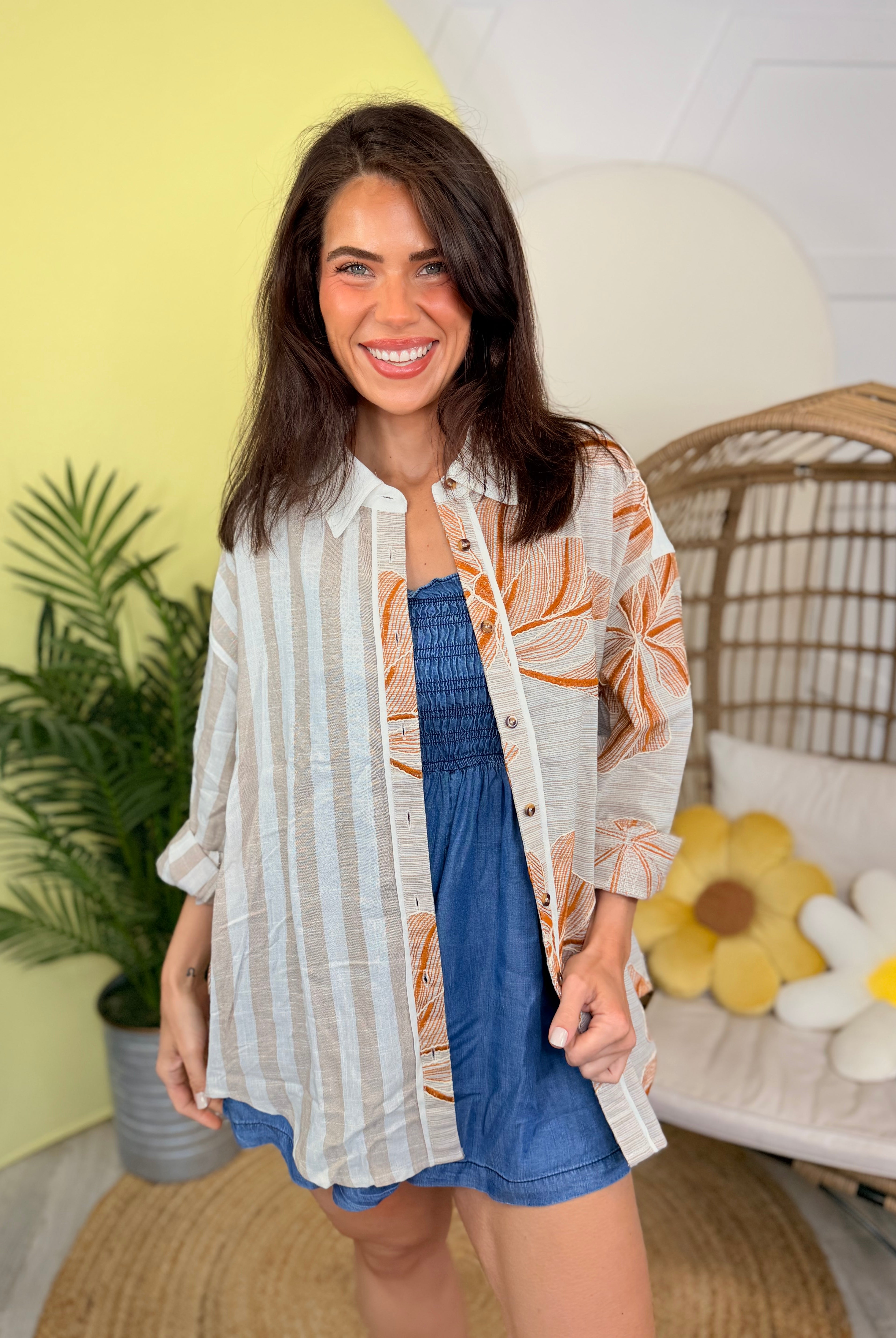 English Garden Blouse-120 LONG SLEEVE TOPS-SEW IN LOVE-Heathered Boho Boutique, Women's Fashion and Accessories in Palmetto, FL