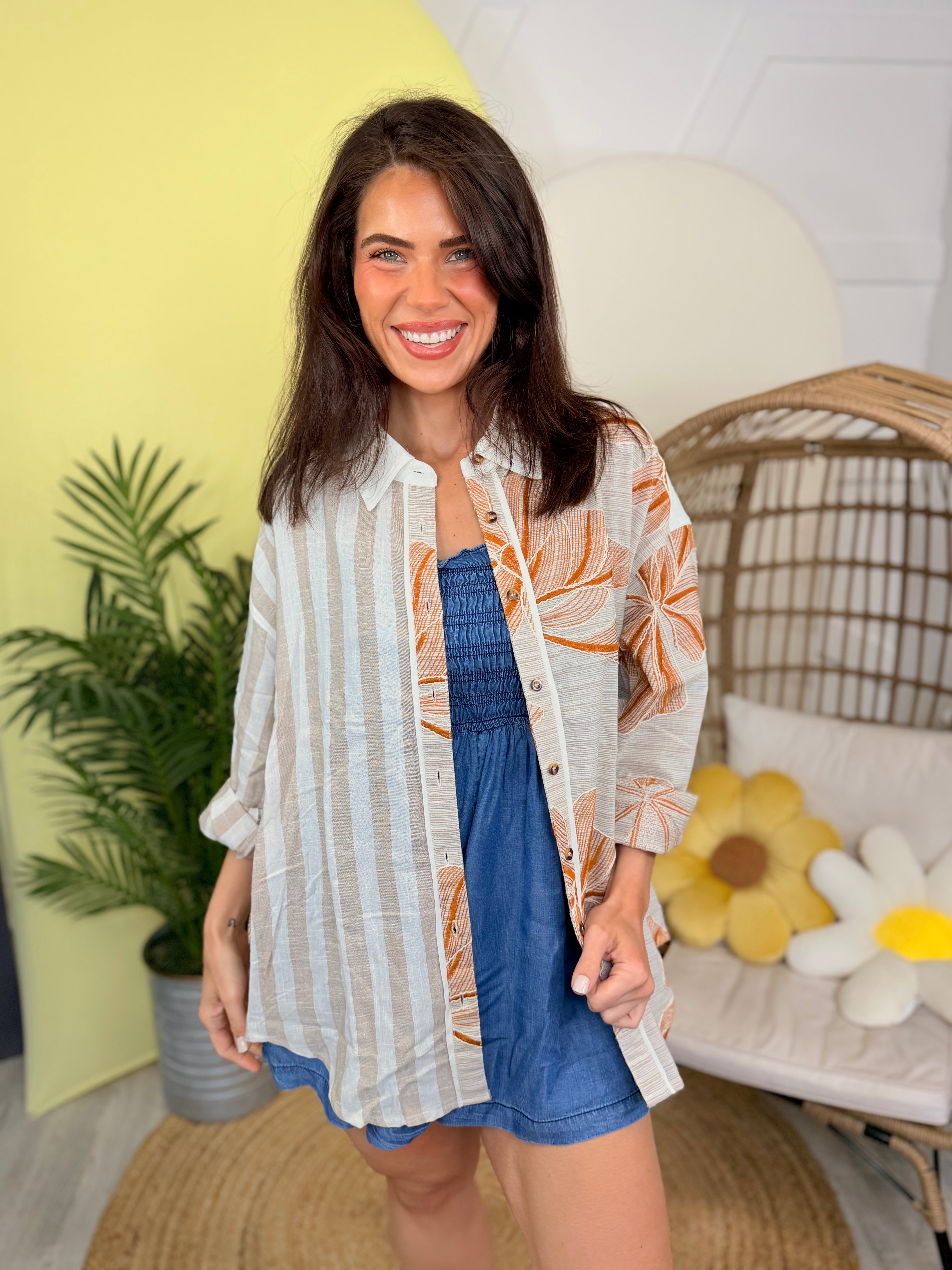 English Garden Blouse-120 LONG SLEEVE TOPS-SEW IN LOVE-Heathered Boho Boutique, Women's Fashion and Accessories in Palmetto, FL