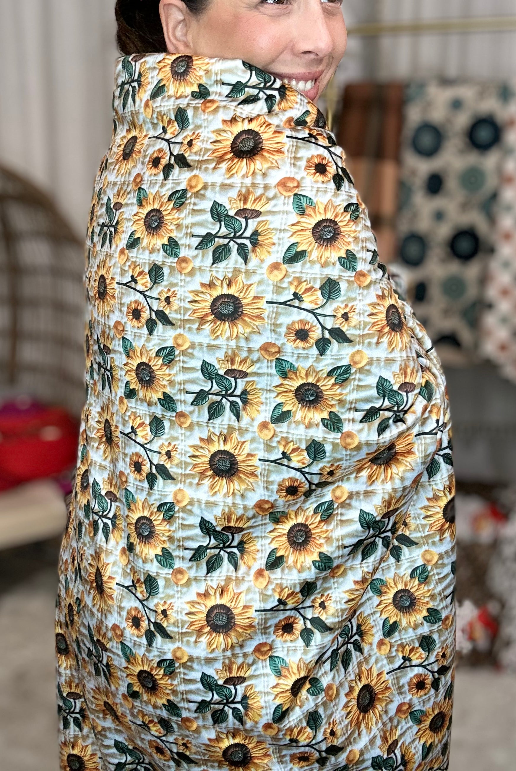 Quilted Sunflower Cloud Luxe Blanket-340 Other Accessories-Heathered Boho-Heathered Boho Boutique, Women's Fashion and Accessories in Palmetto, FL