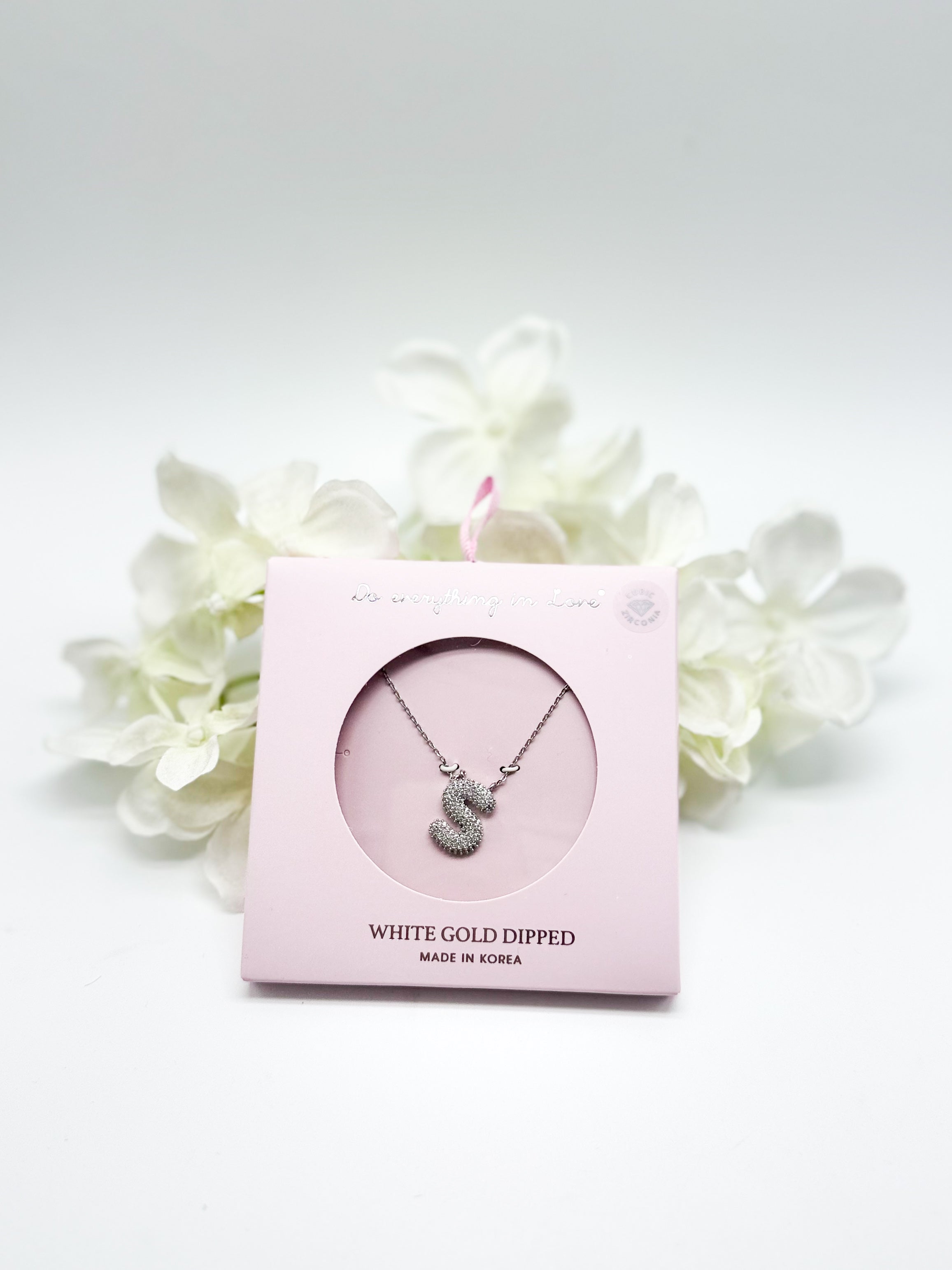 CZ Initial Necklace-310 Jewelry-KW fashion-Heathered Boho Boutique, Women's Fashion and Accessories in Palmetto, FL