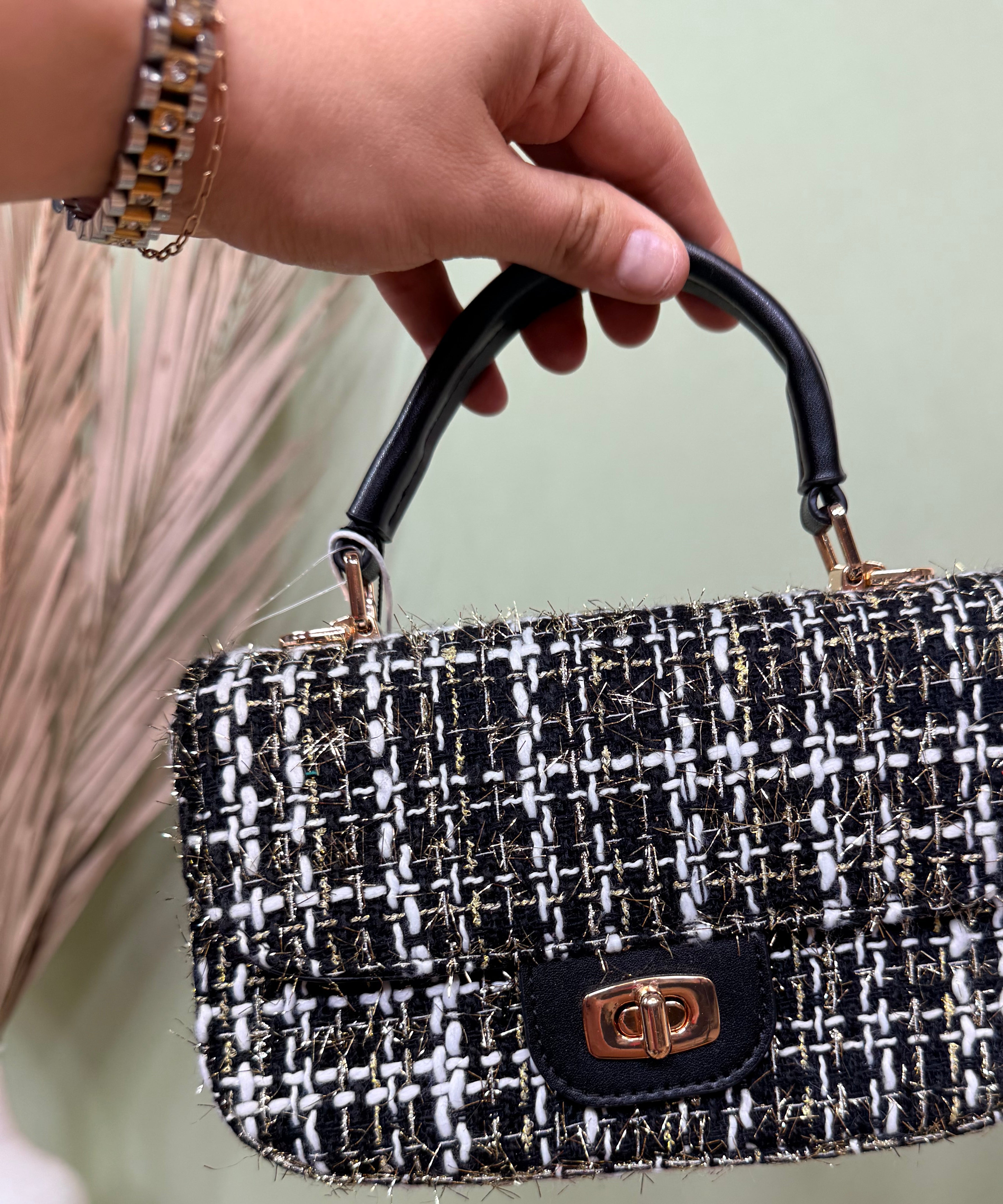 Clueless Plaid Bag-320 BAGS-TOPS HANDBAGS-Heathered Boho Boutique, Women's Fashion and Accessories in Palmetto, FL