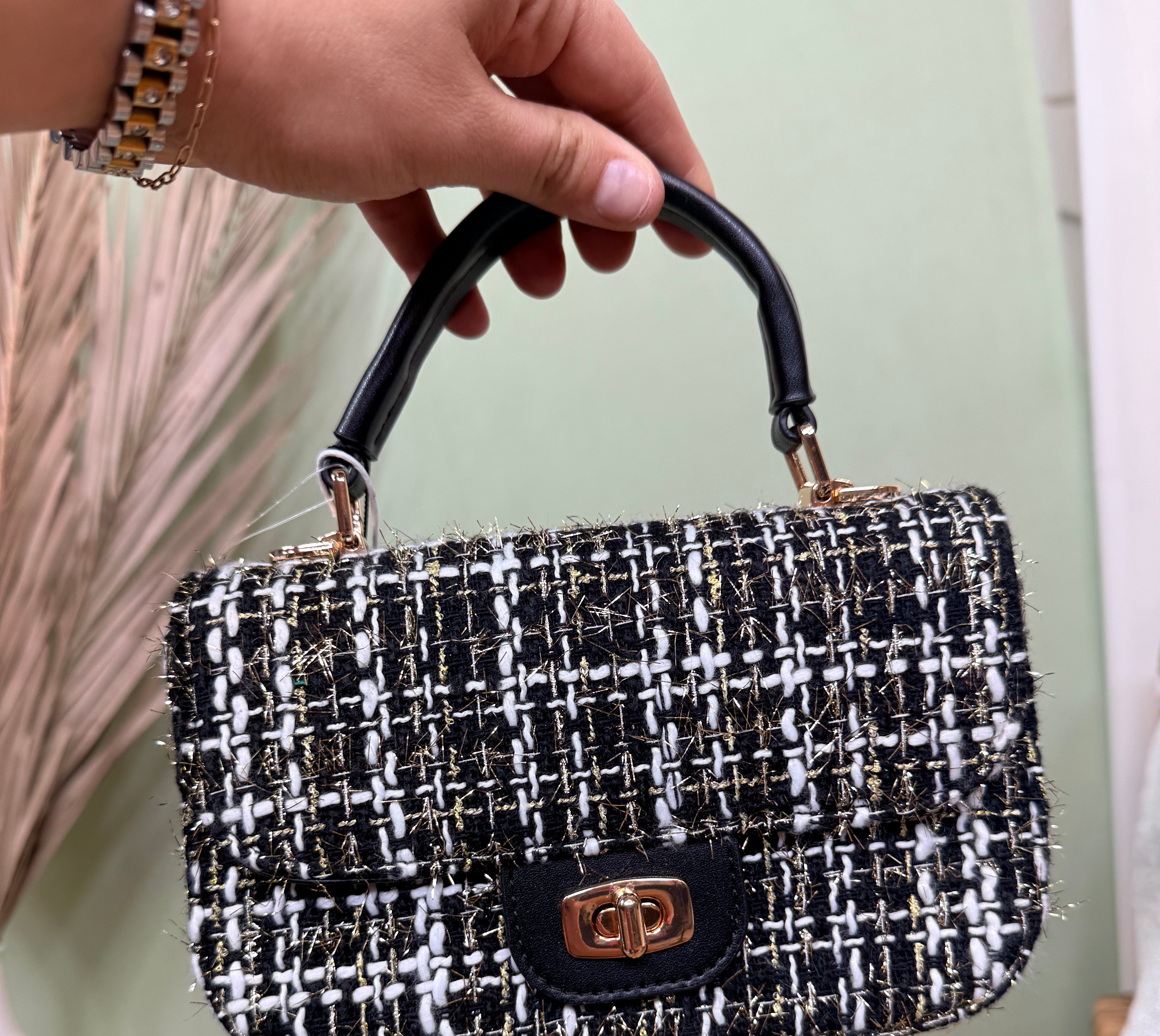 Clueless Plaid Bag-320 BAGS-TOPS HANDBAGS-Heathered Boho Boutique, Women's Fashion and Accessories in Palmetto, FL